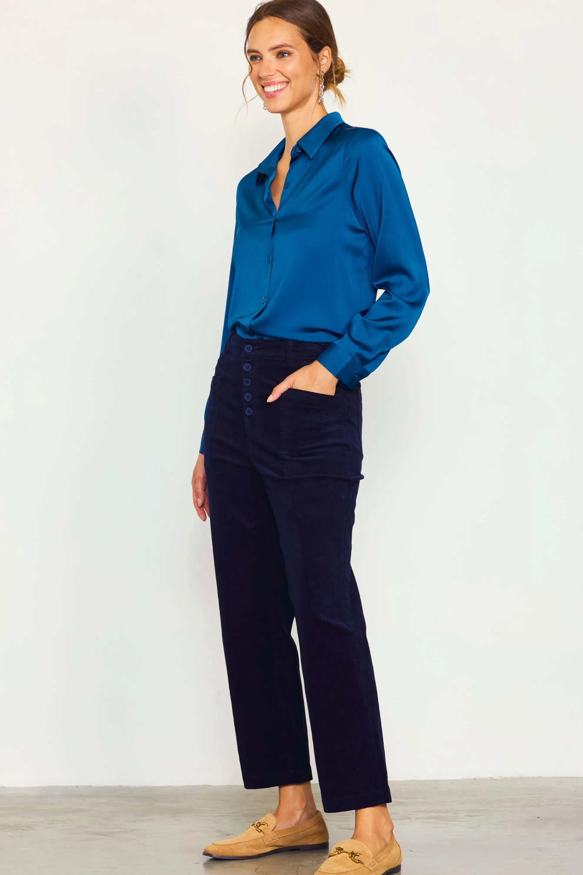 High Waisted Corduroy Pants