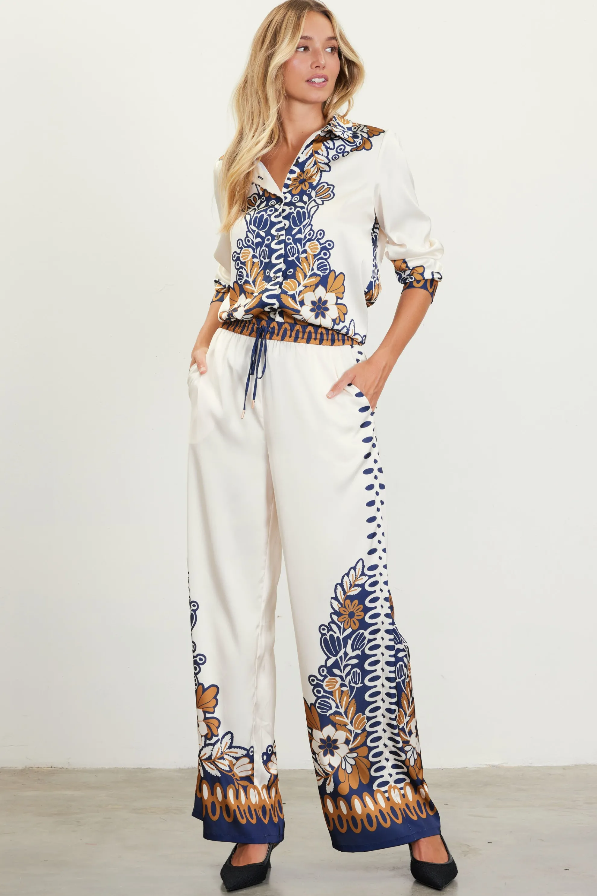 Blythe Floral Print Relaxed Pants