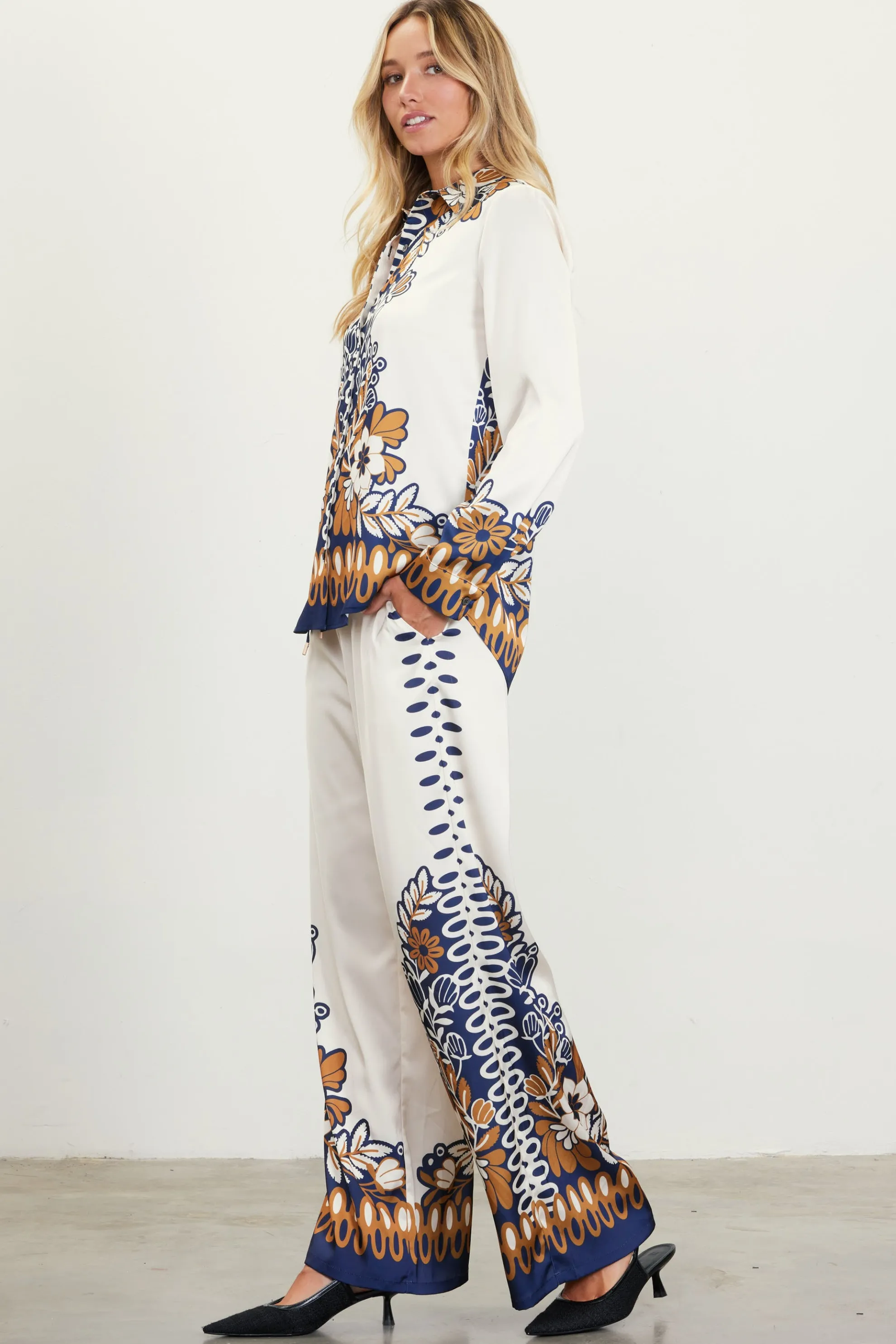 Blythe Floral Print Relaxed Pants