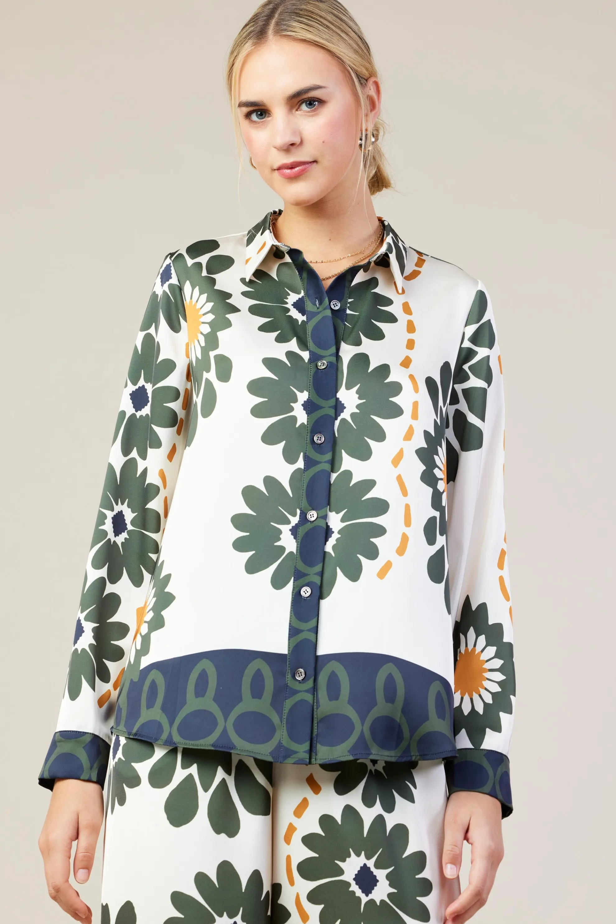 Floral Print Longsleeve Blouse