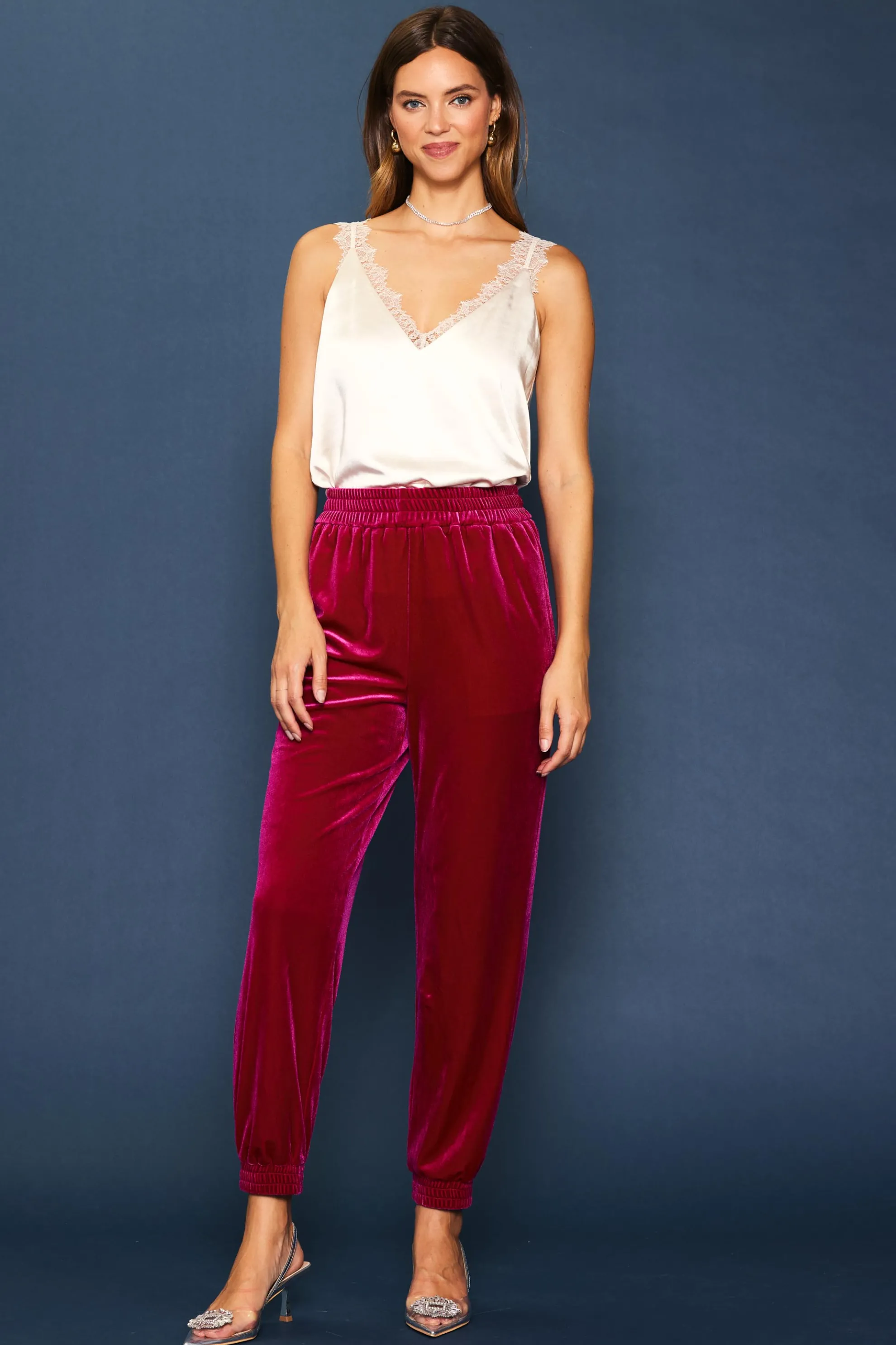 Velvet Jogger Pants