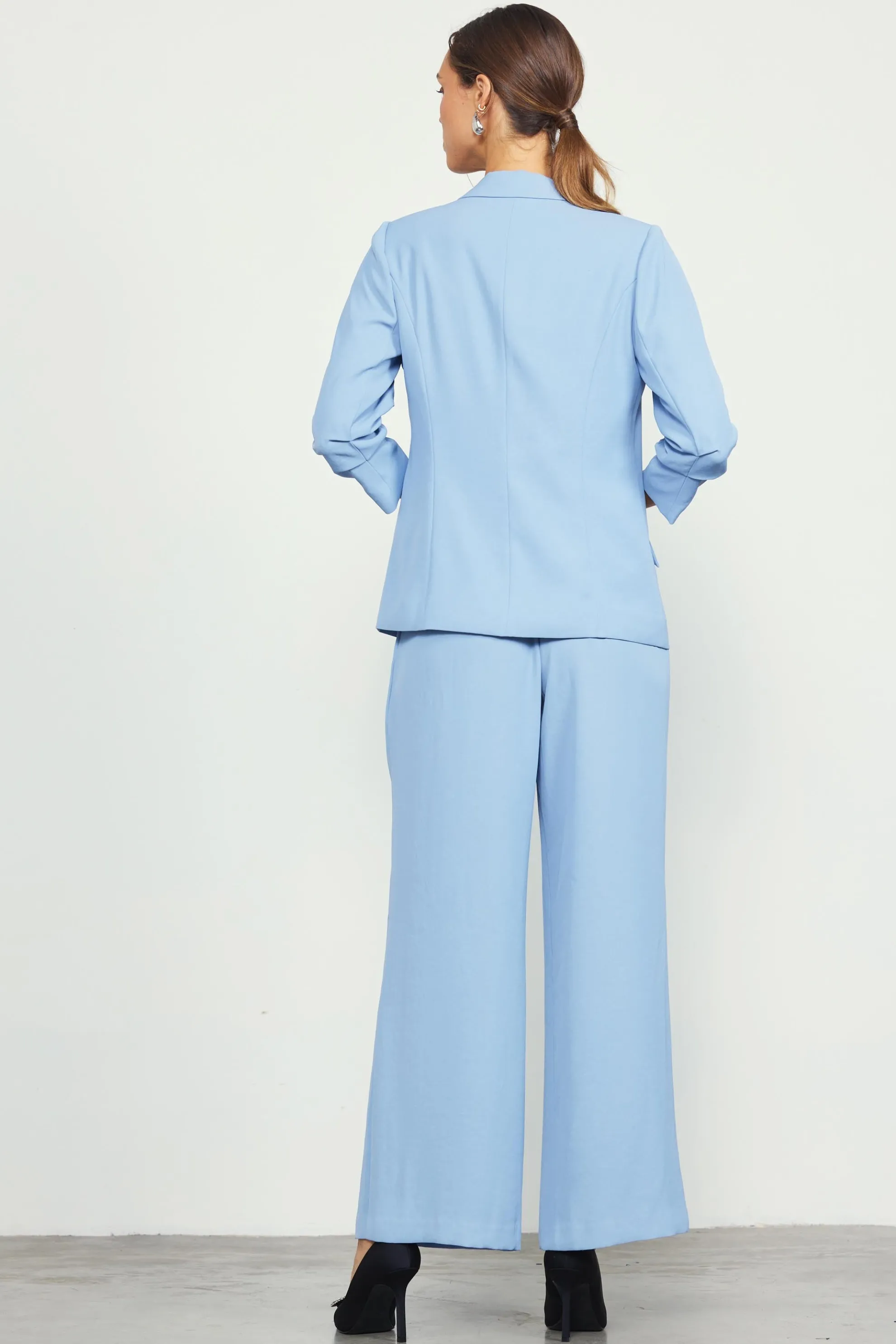 Recycled Shirred Sleeve Blazer