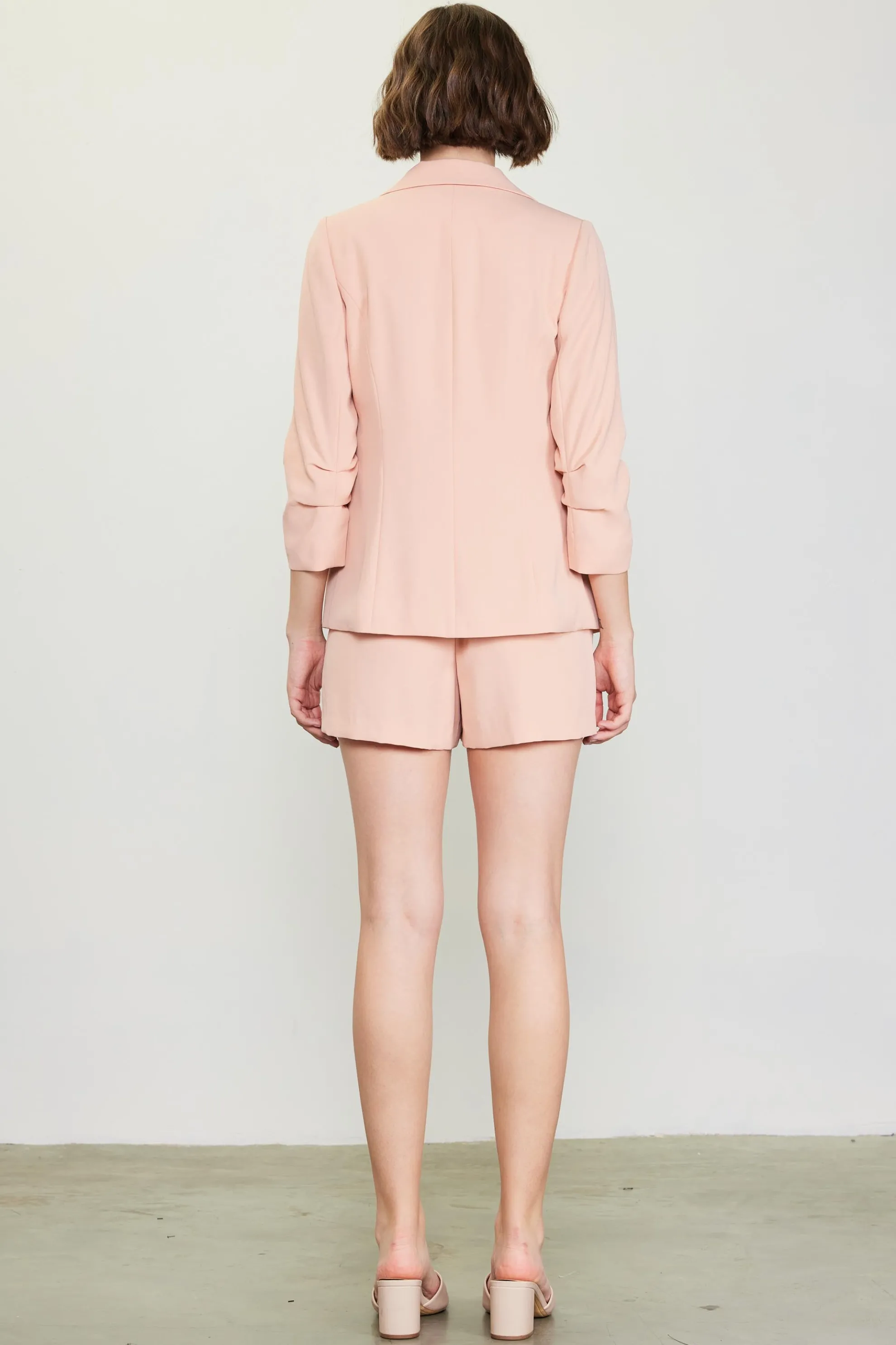 Recycled Shirred Sleeve Blazer