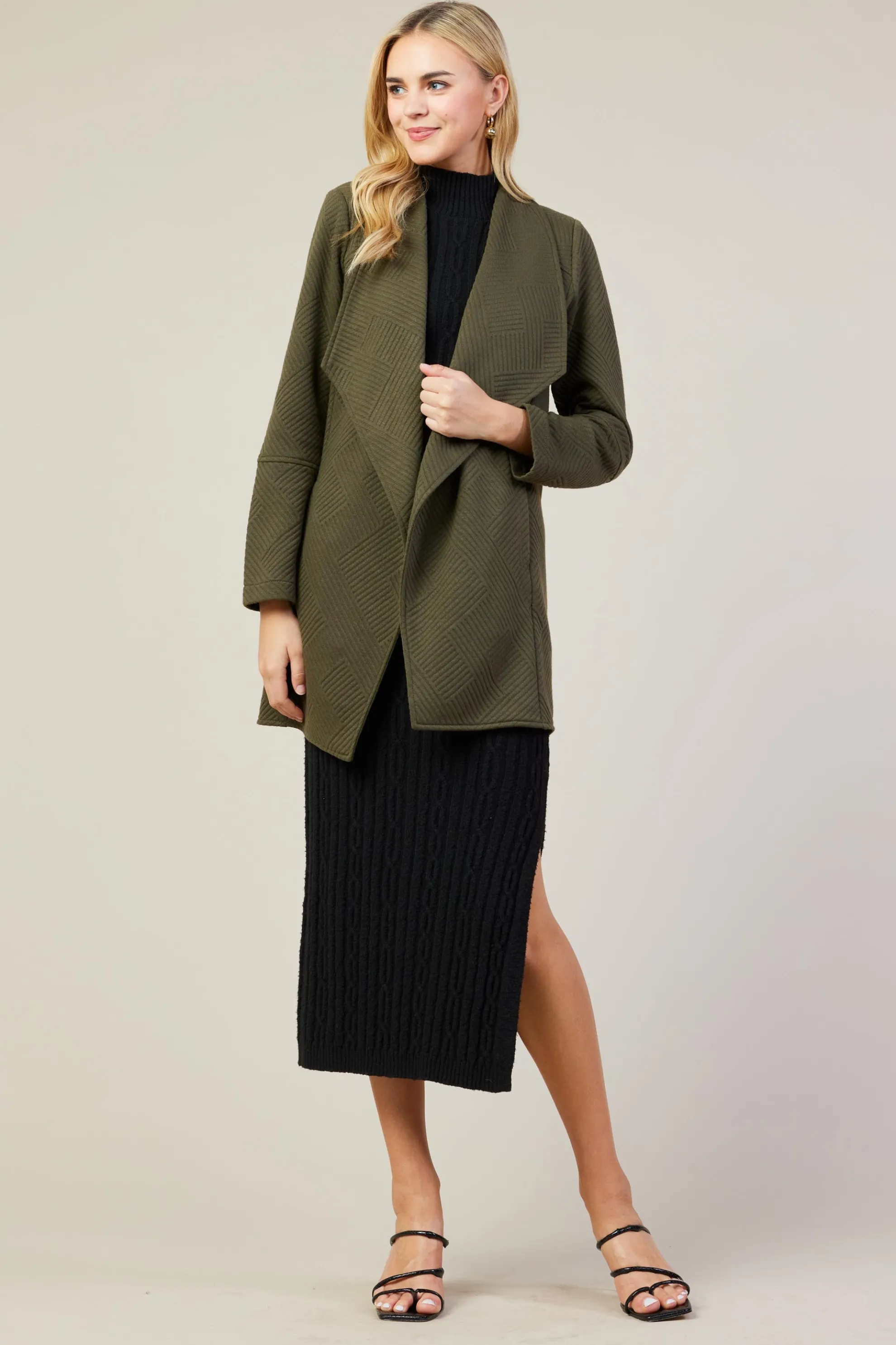 Open Front Knit Cardigan