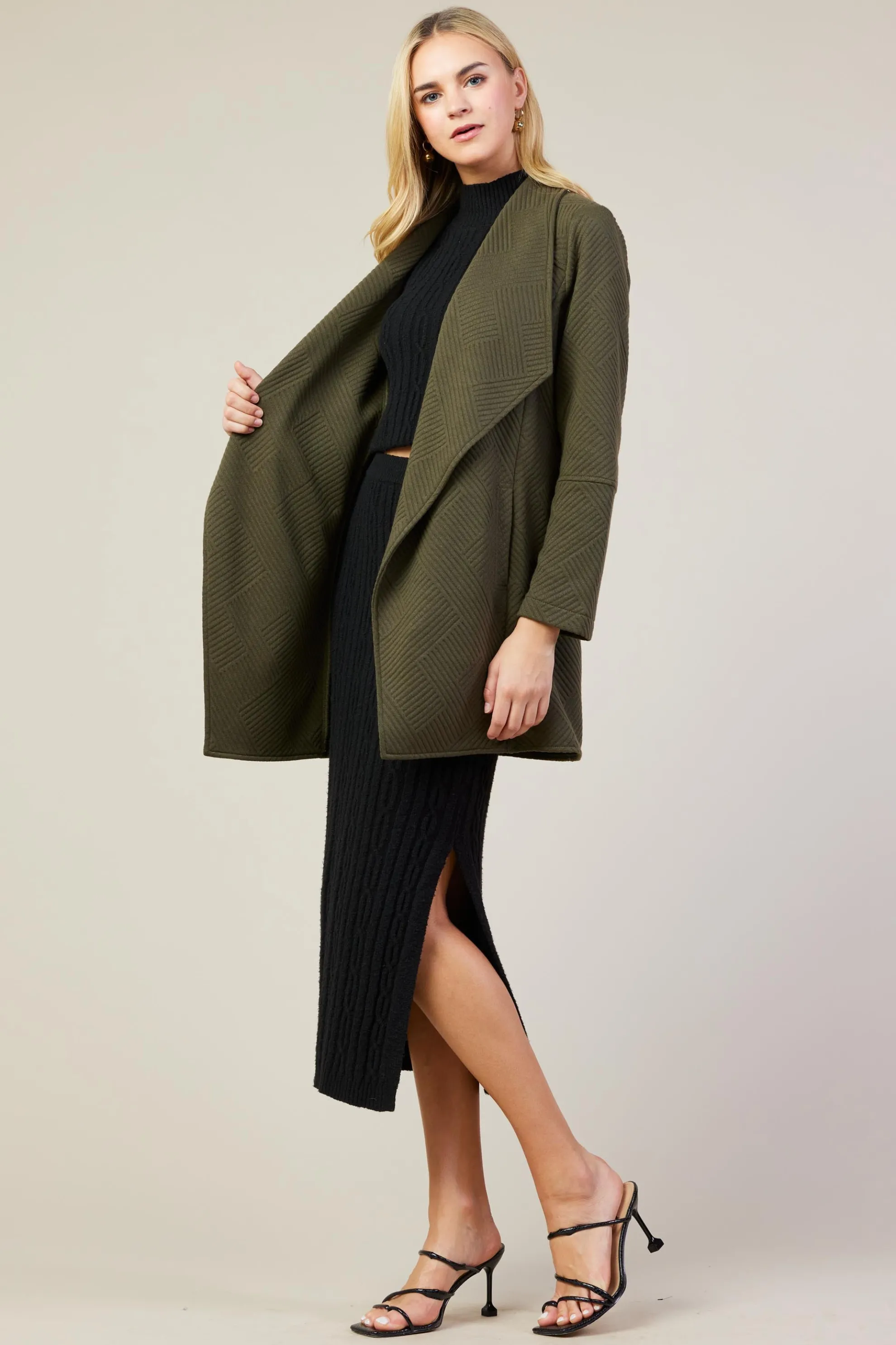 Open Front Knit Cardigan