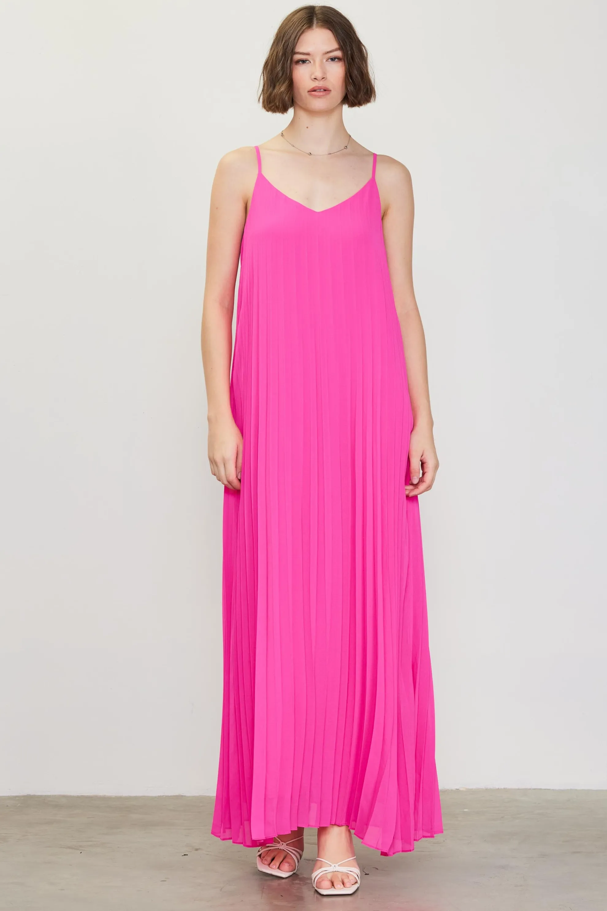 Pleated Maxi Dress