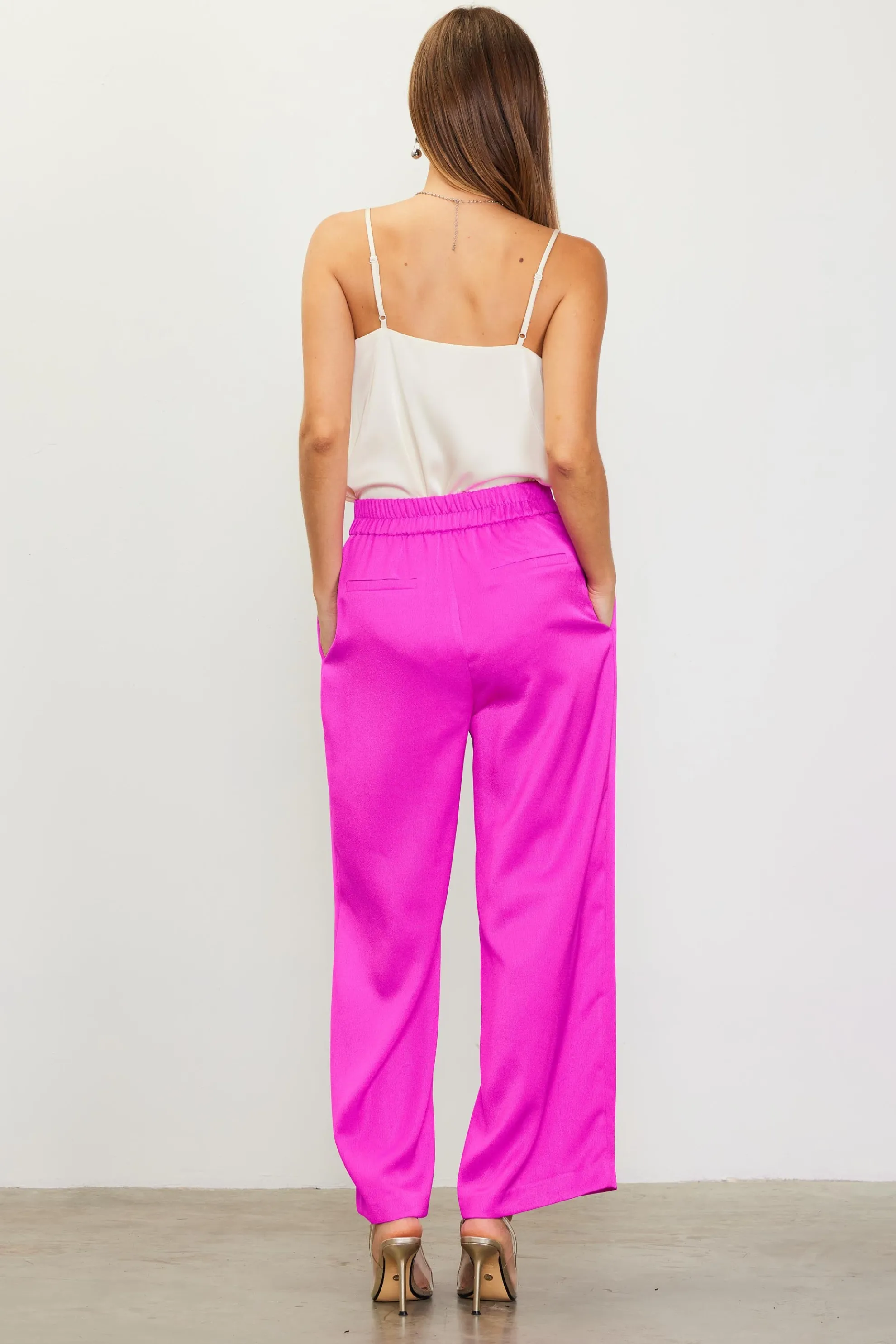 Pleat Wide Leg Trousers