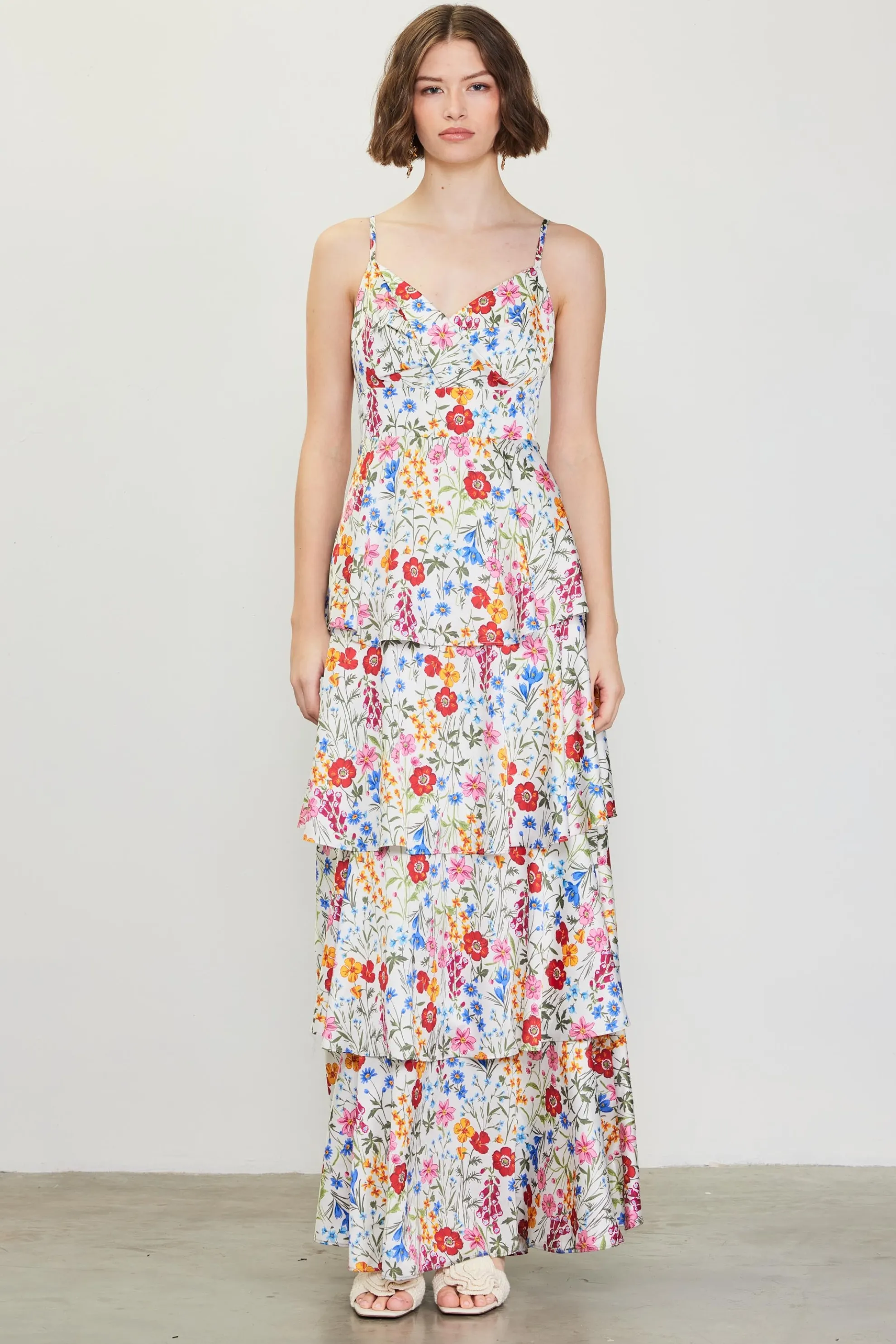 Natalia Floral Tiered Maxi Dress