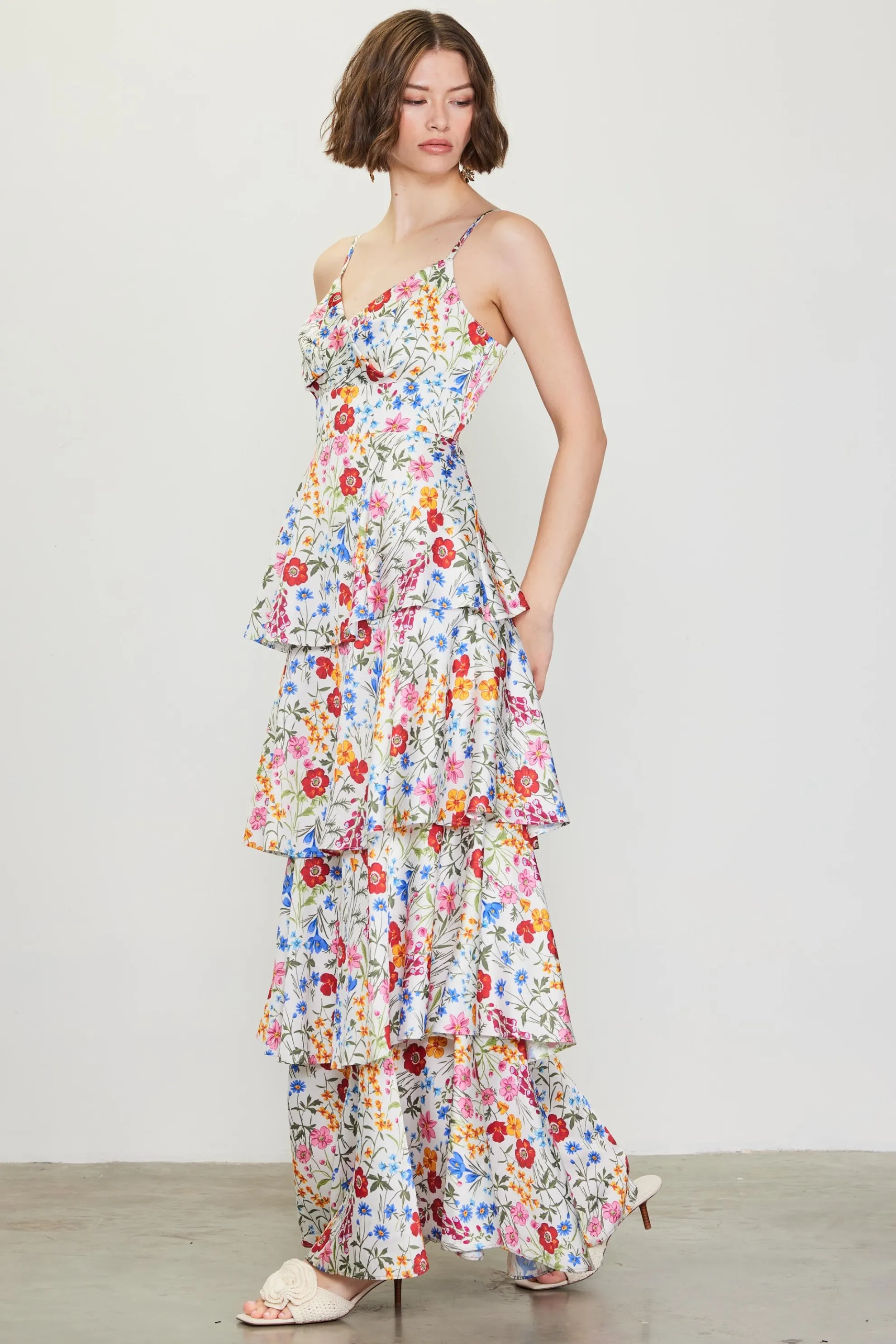 Natalia Floral Tiered Maxi Dress