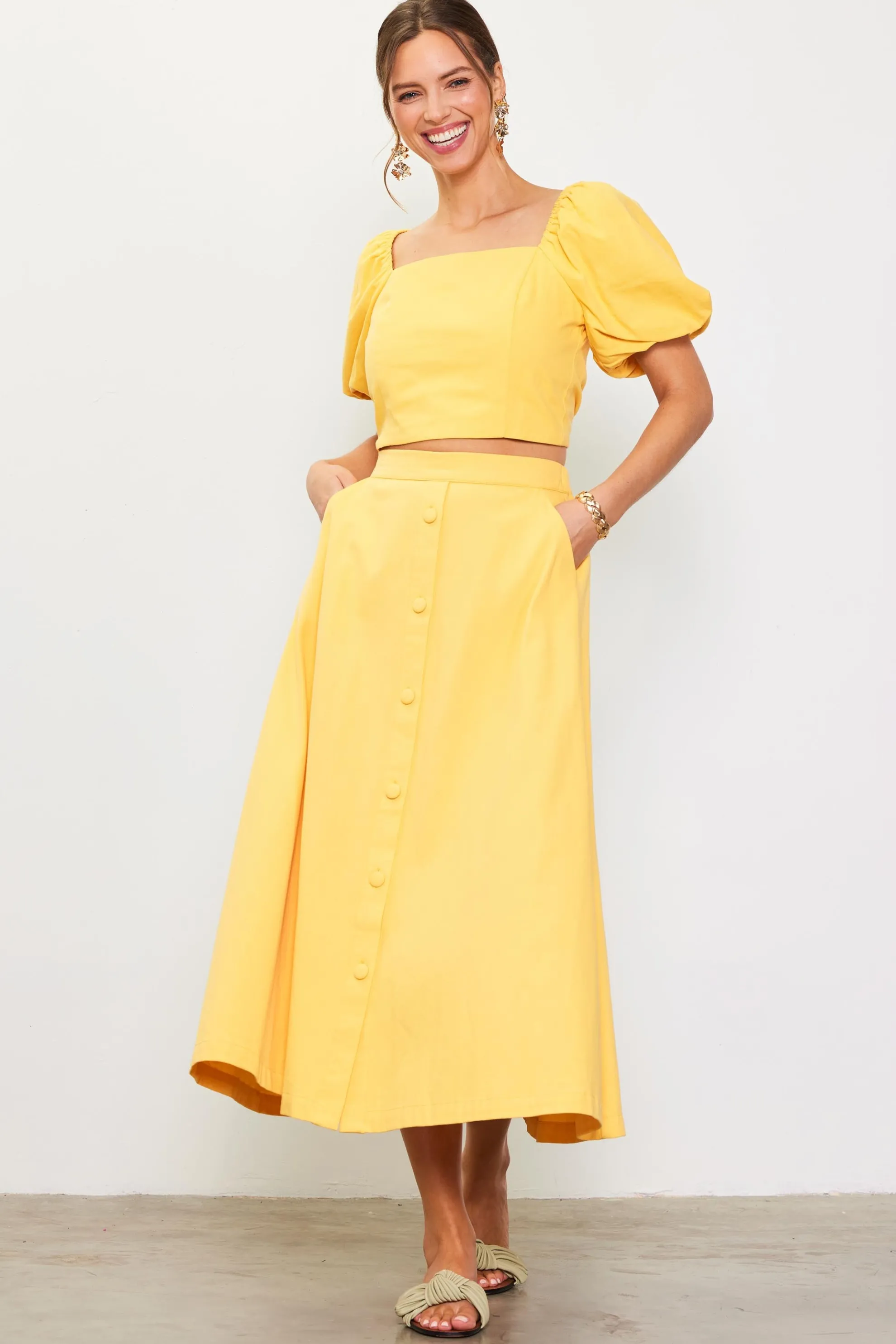 Button Down Maxi Skirt