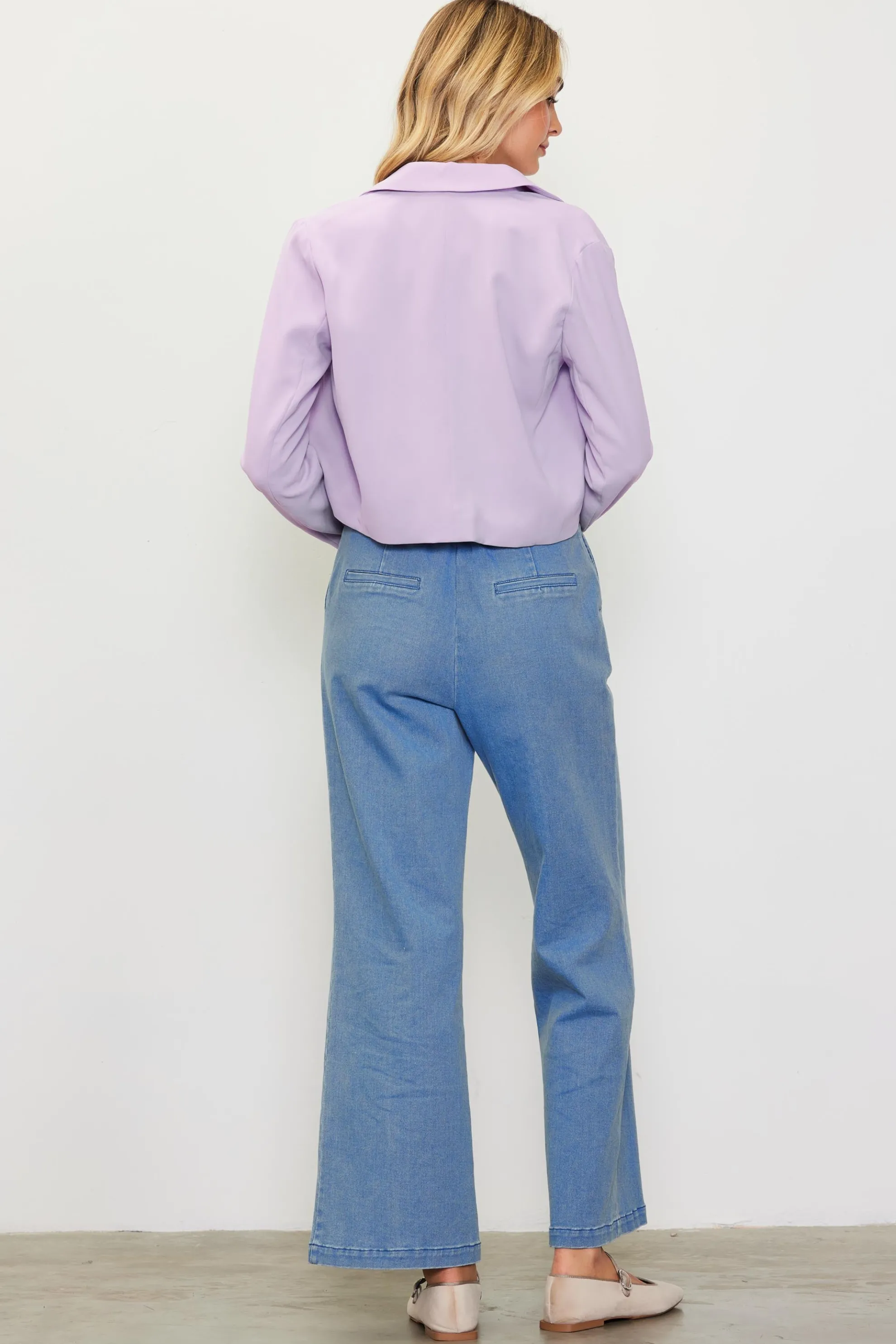 Double Breasted Crop Blazer