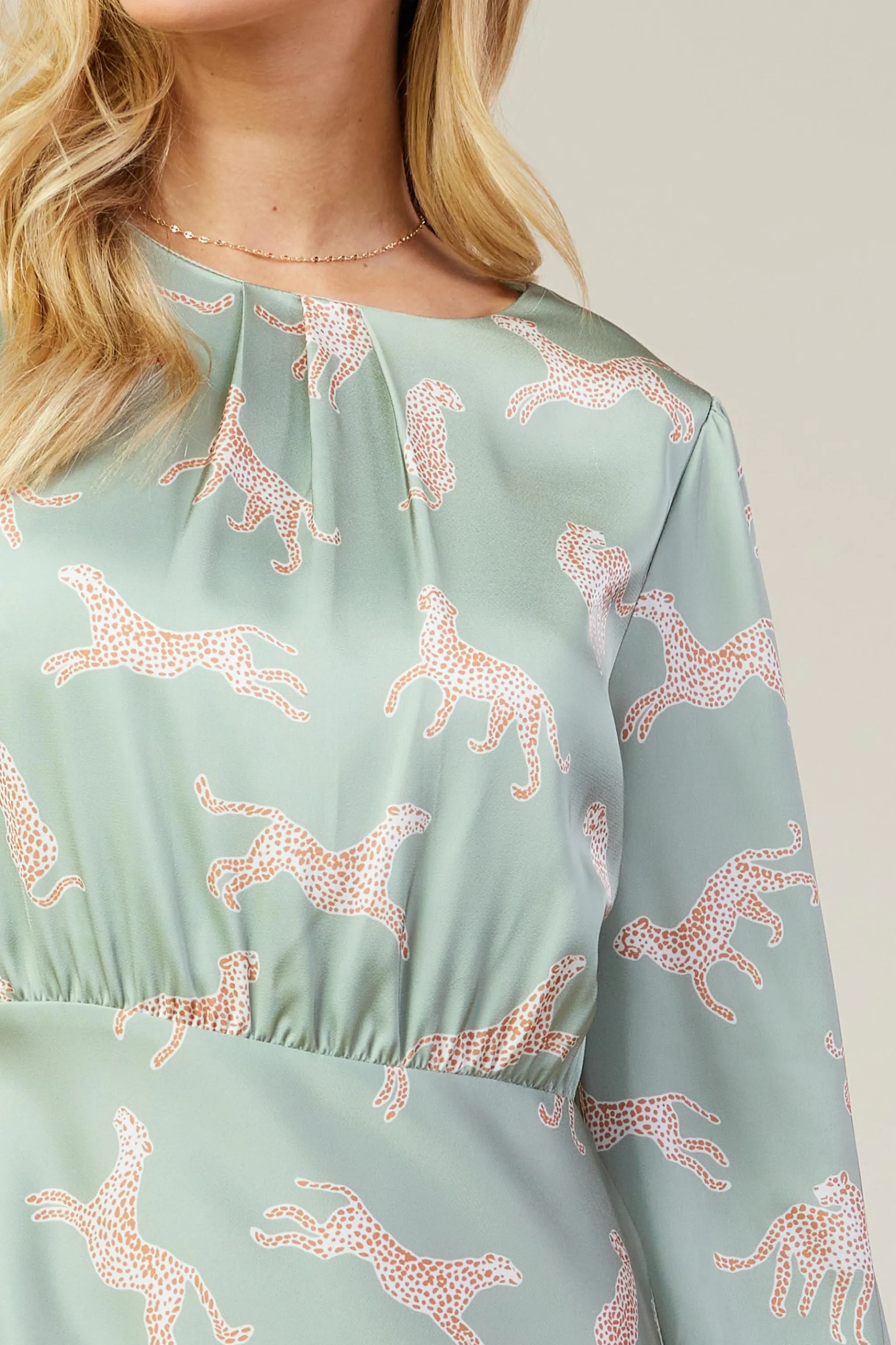 Cheetah Print Midi Dress