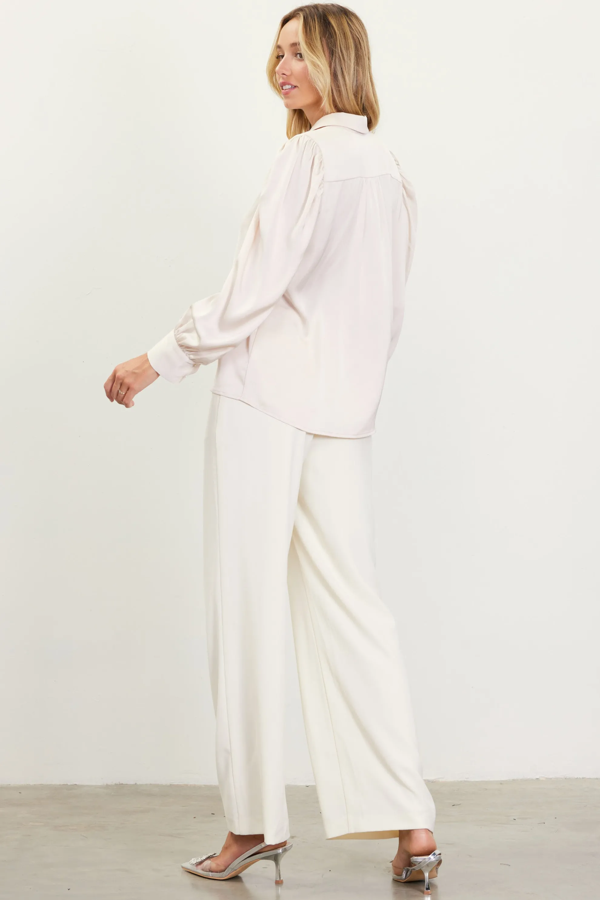 Recycled Button-Up Blouse