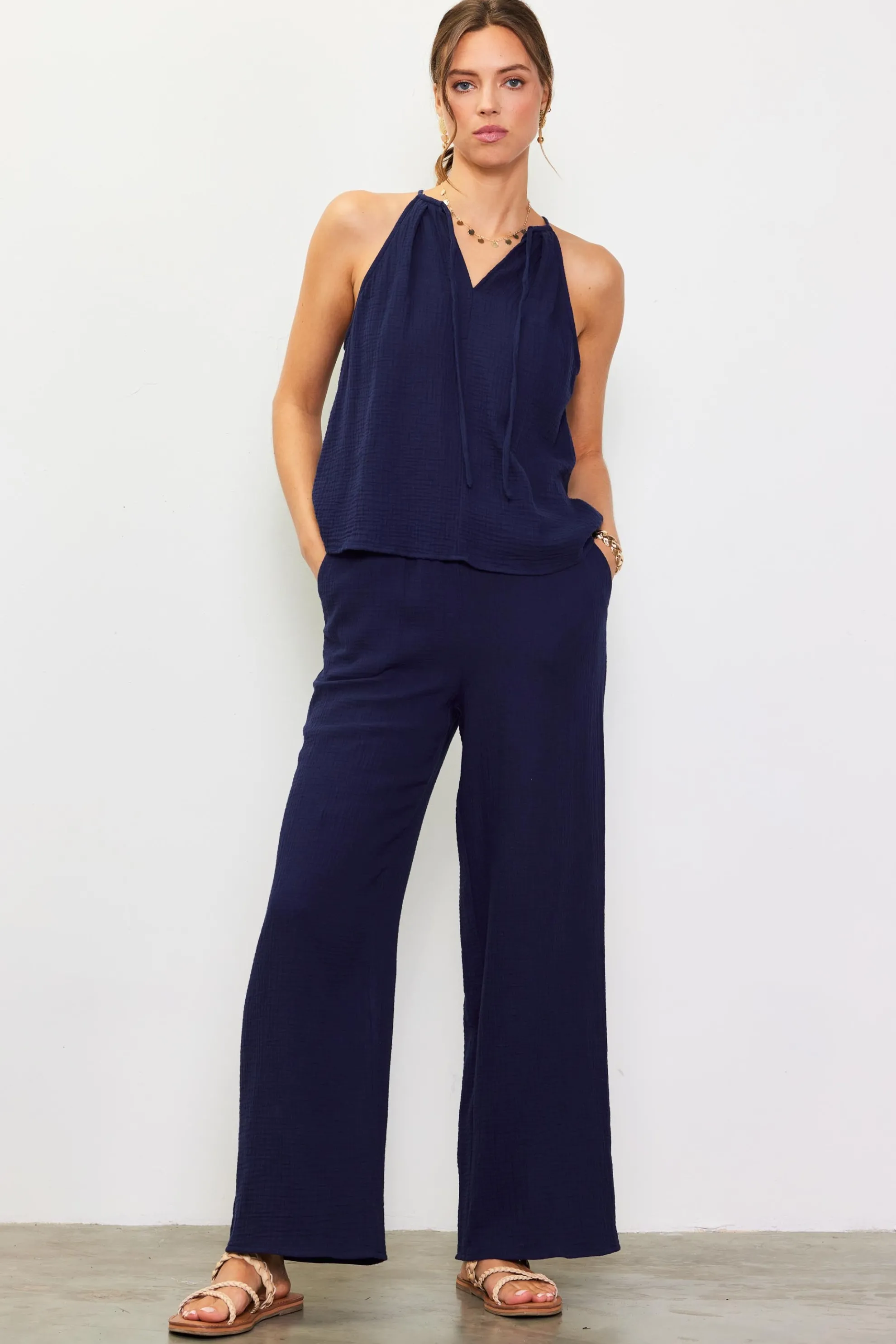 Gaia Tulip Back Halter Top