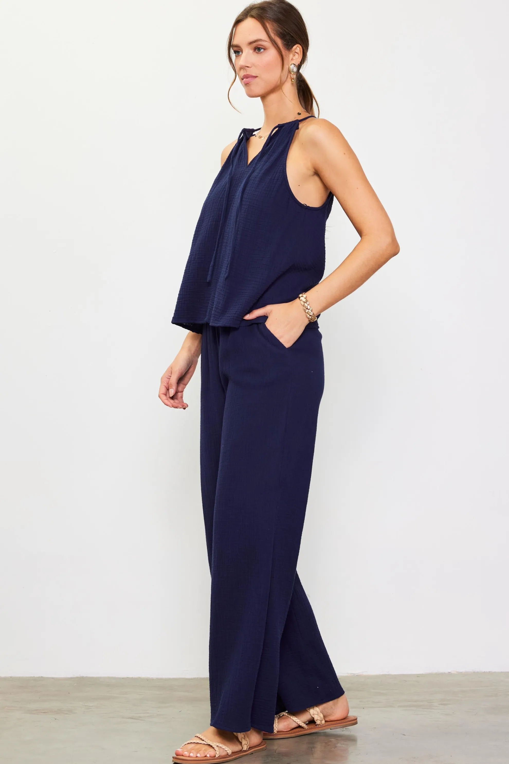 Gaia Tulip Back Halter Top