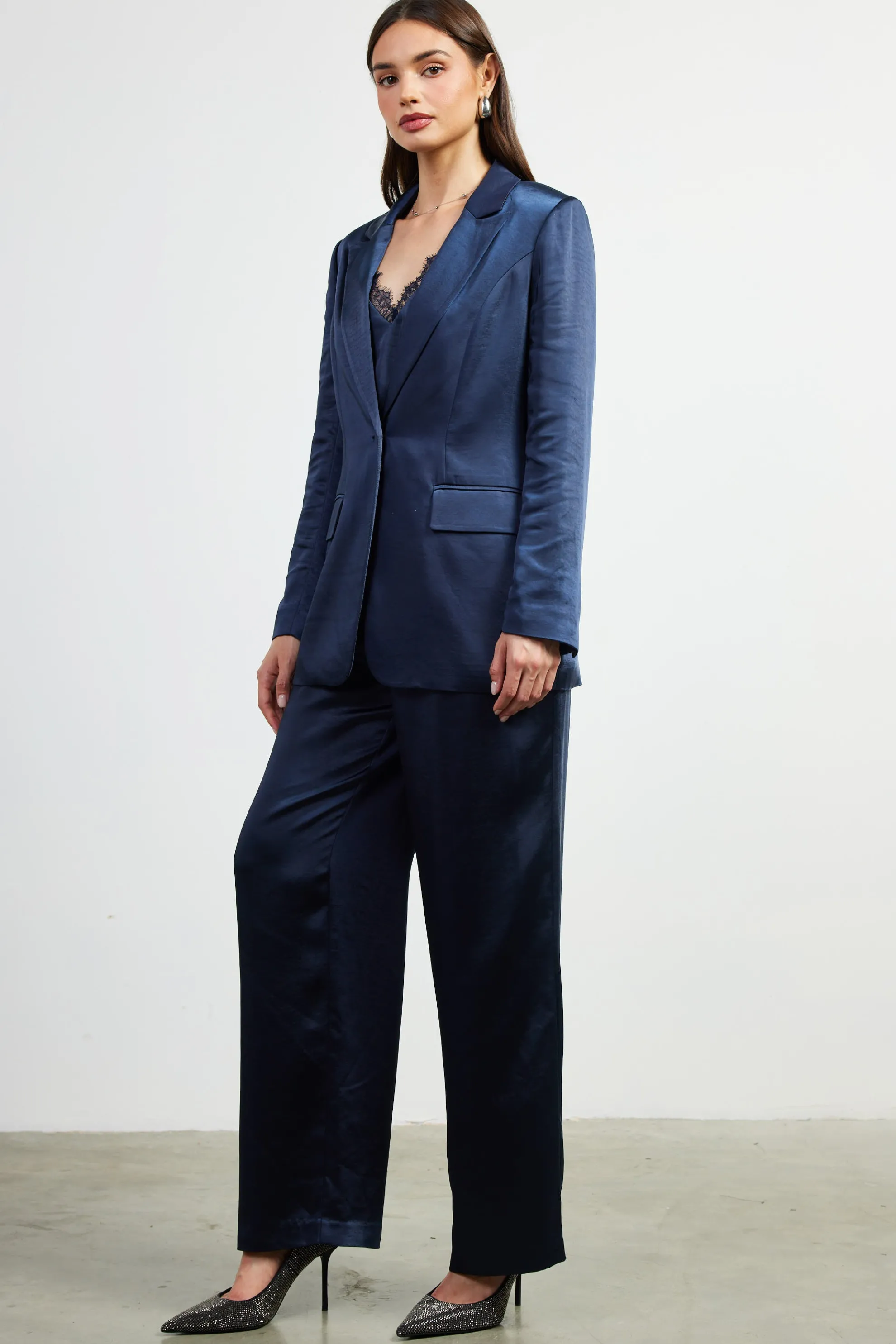 Satin Tailored Blazer