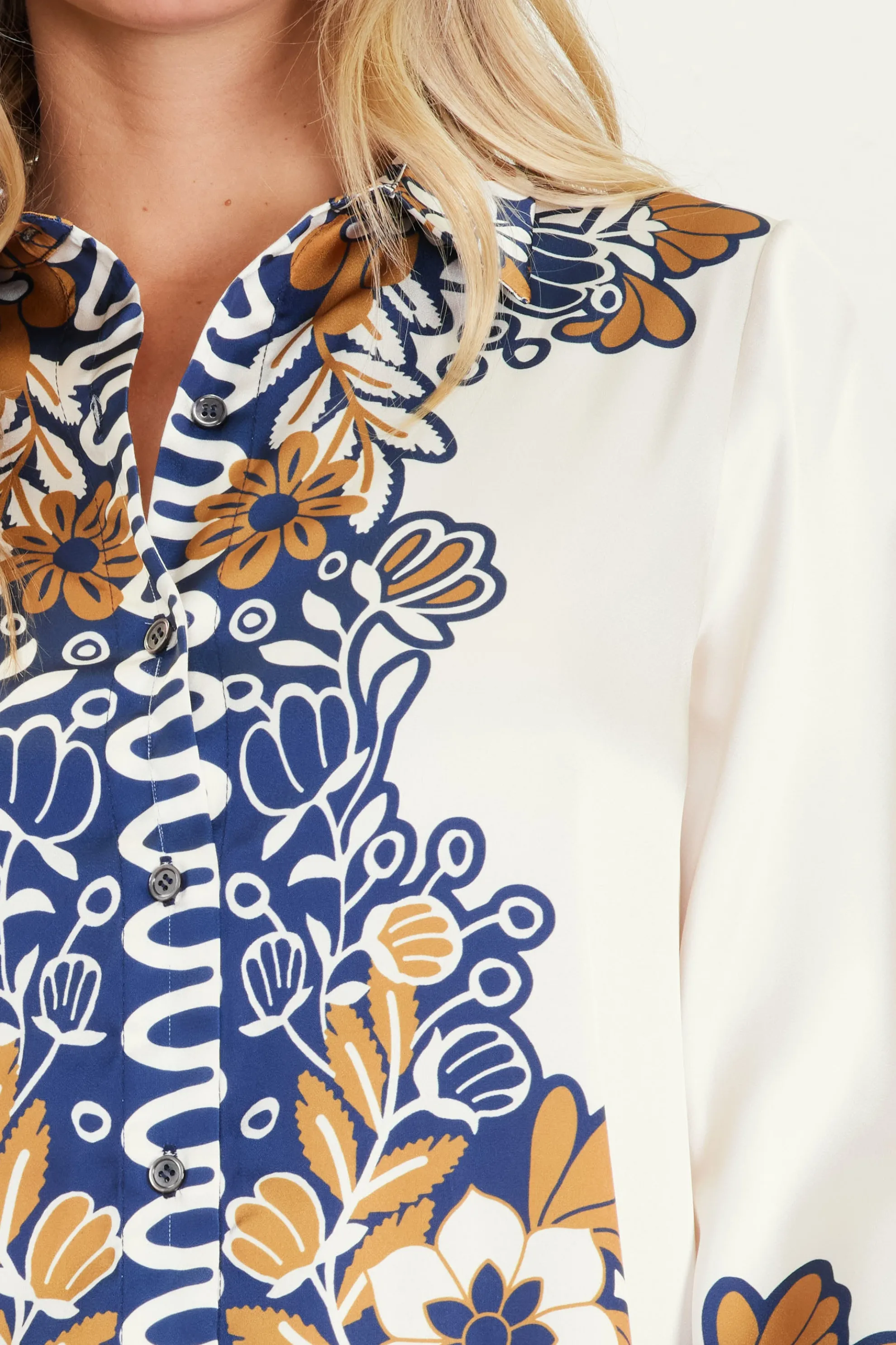 Blythe Floral Print Longsleeve Blouse