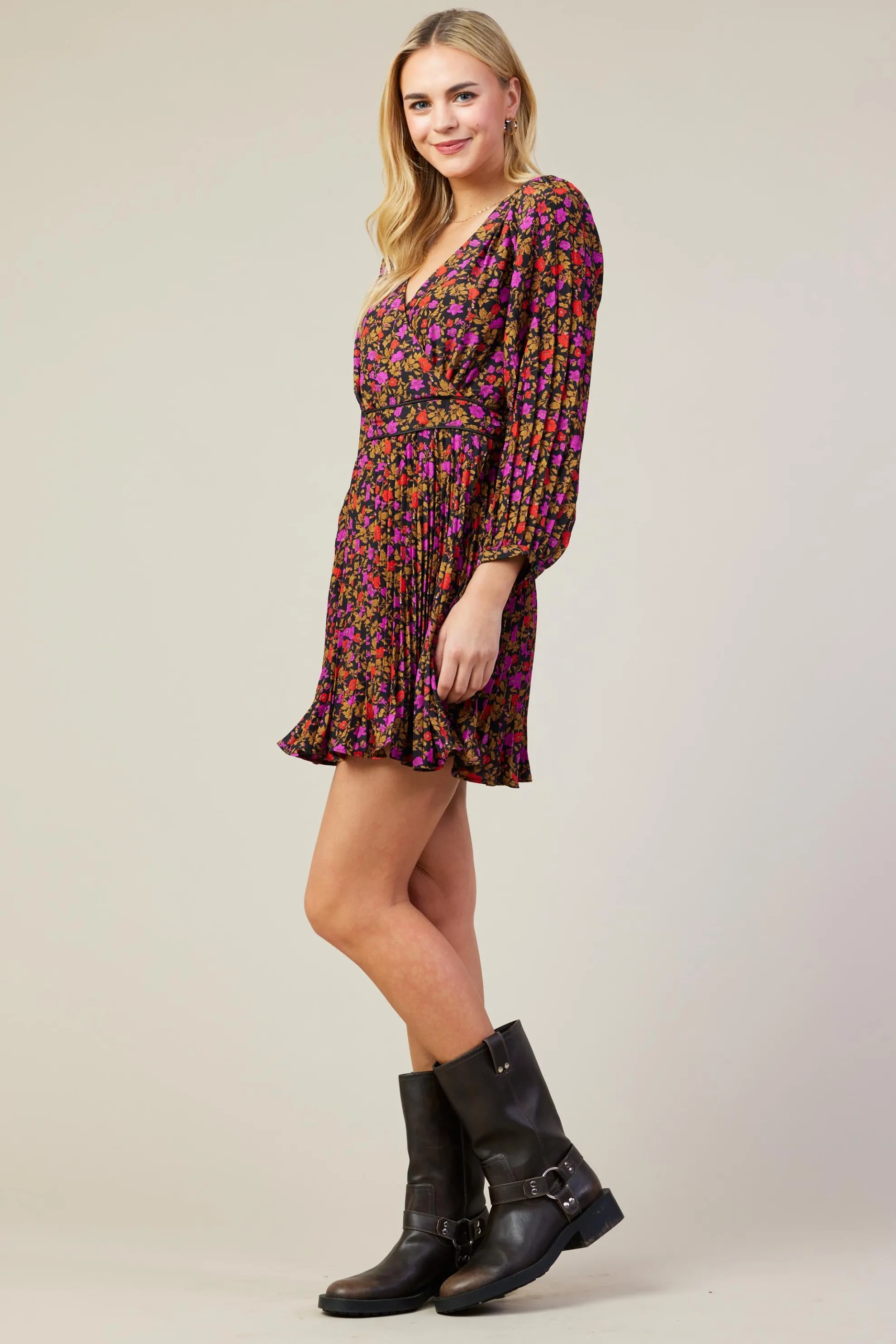 Daray Floral Print Mini Dress
