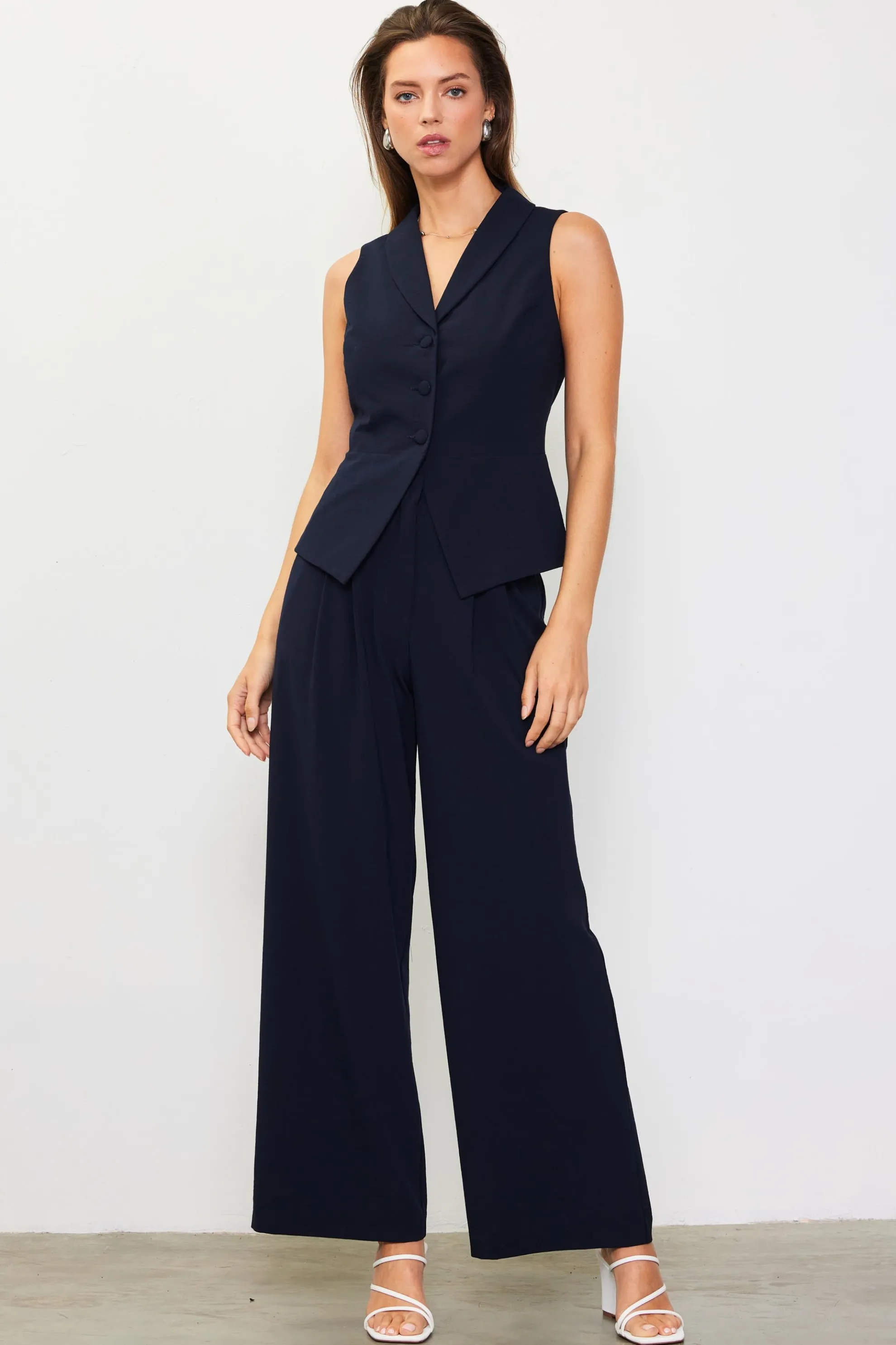 Double Pleated Wide Pants