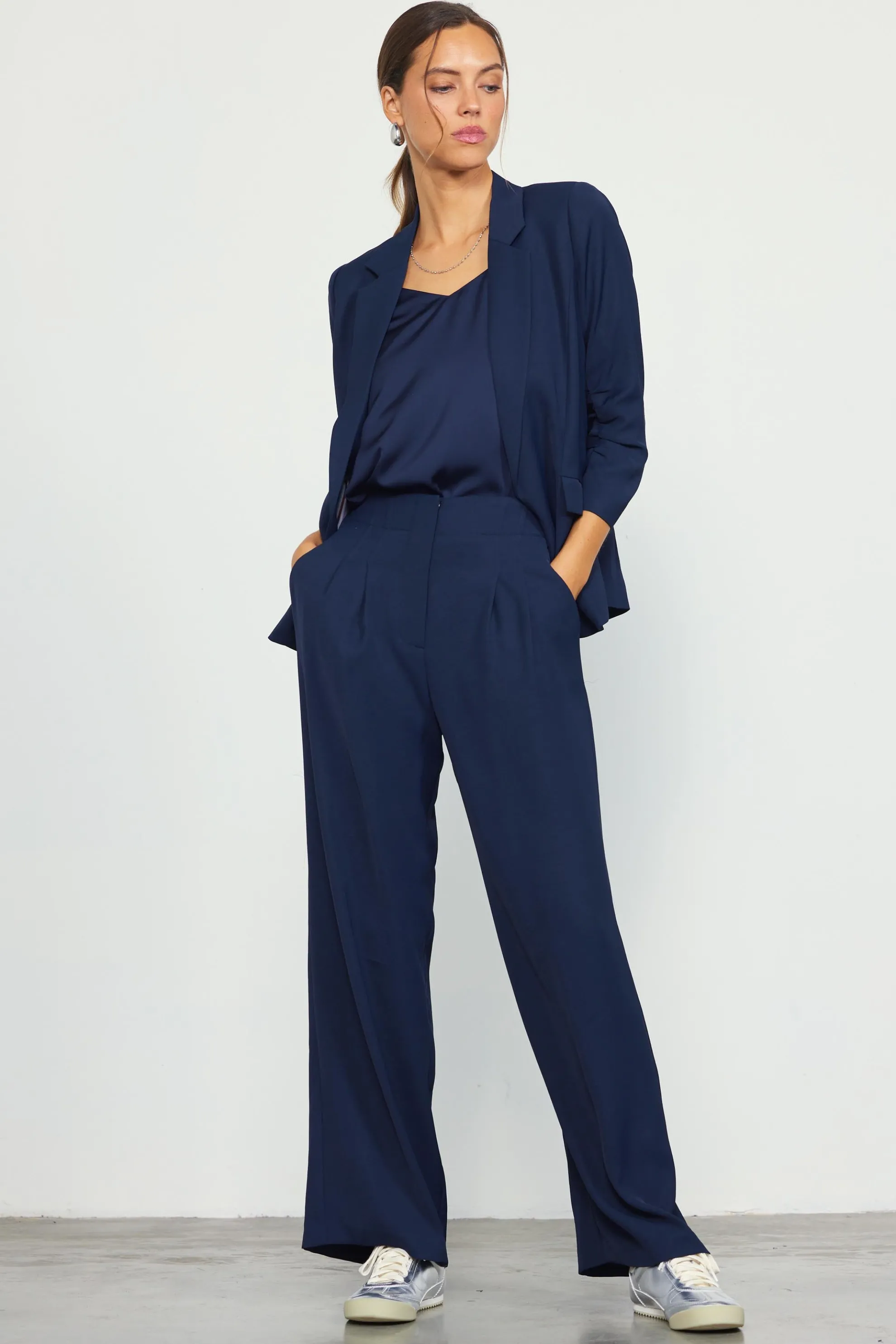 Recycled Shirred Sleeve Blazer