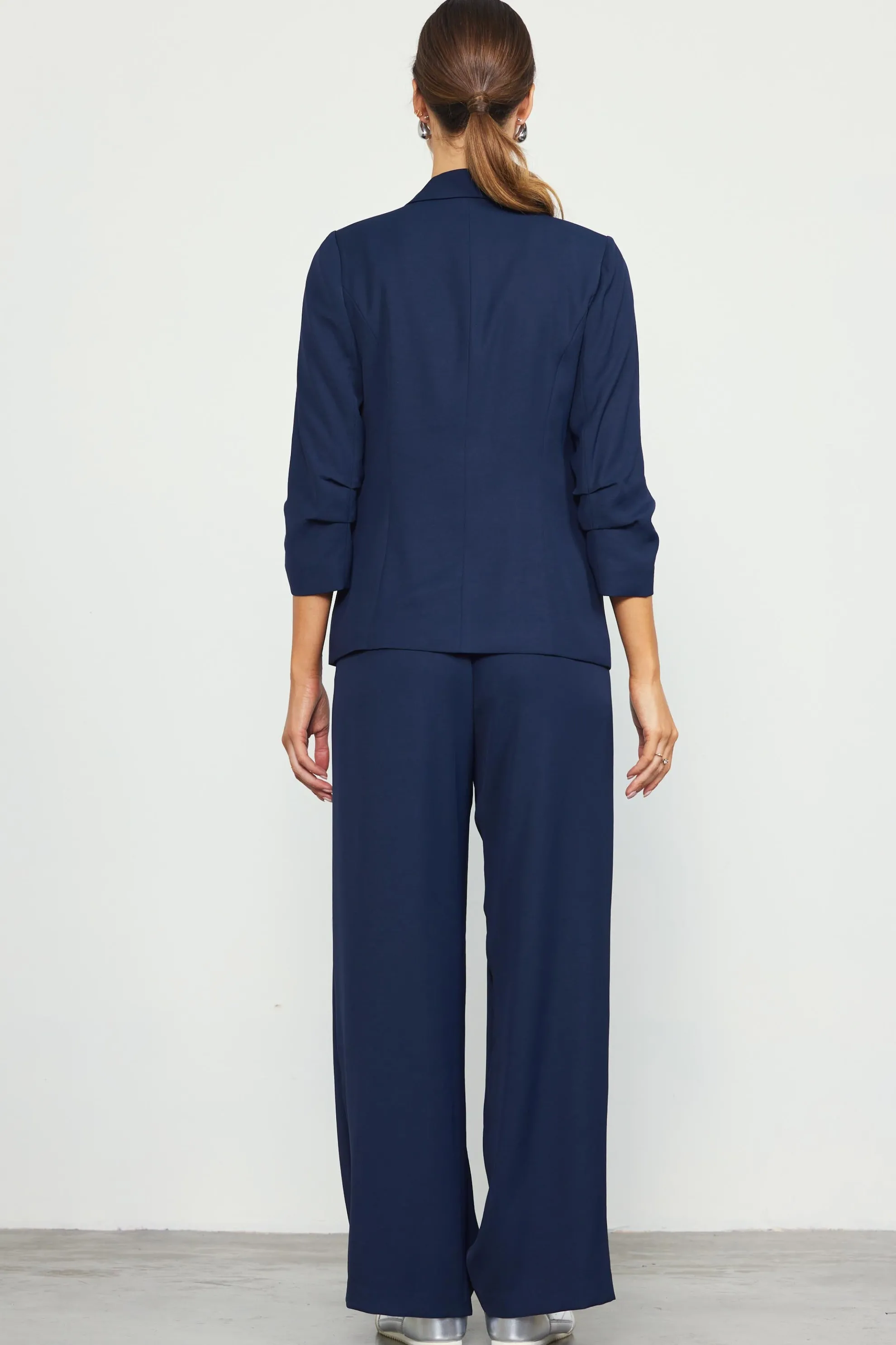 Recycled Shirred Sleeve Blazer