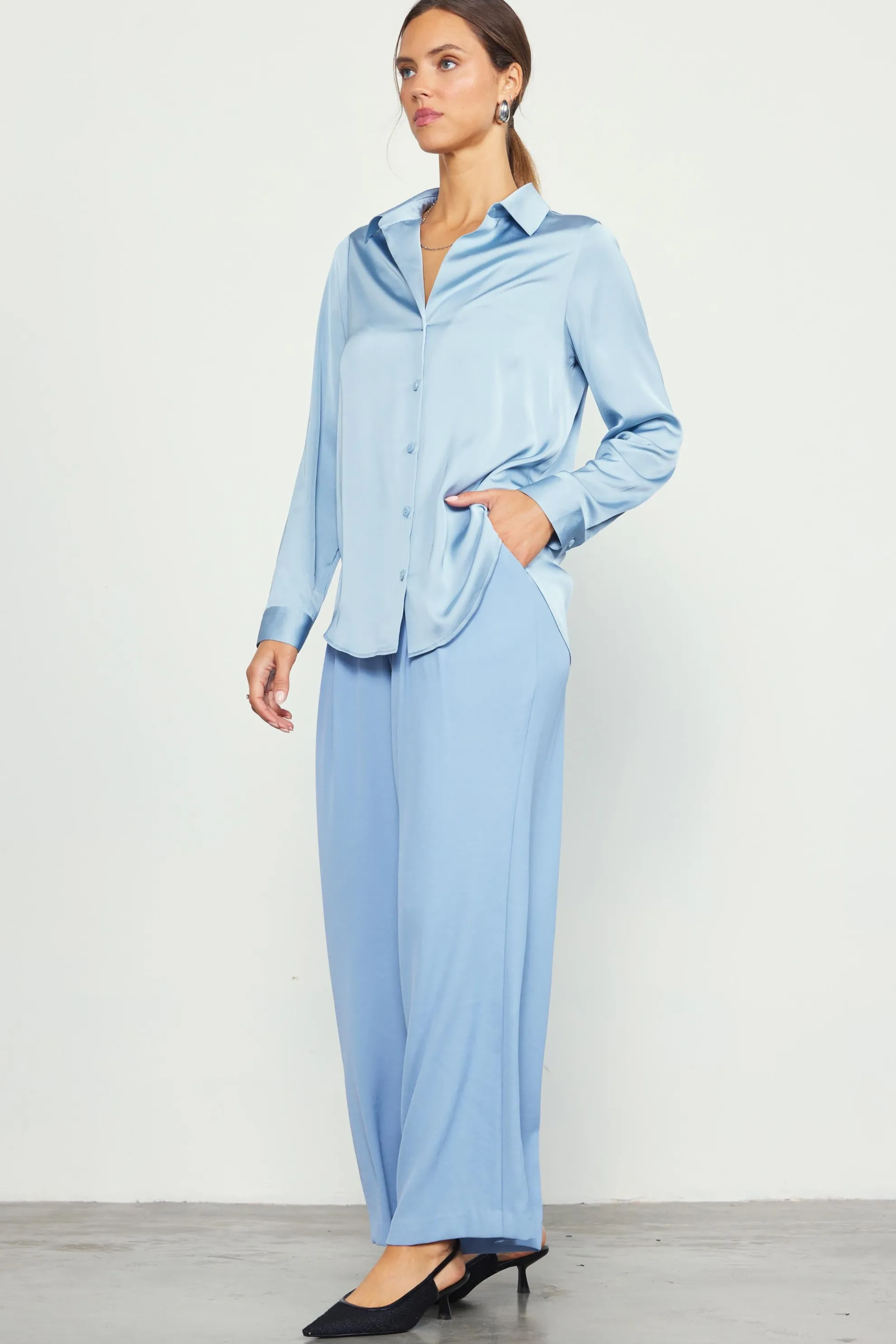 Recycled Button Down Top