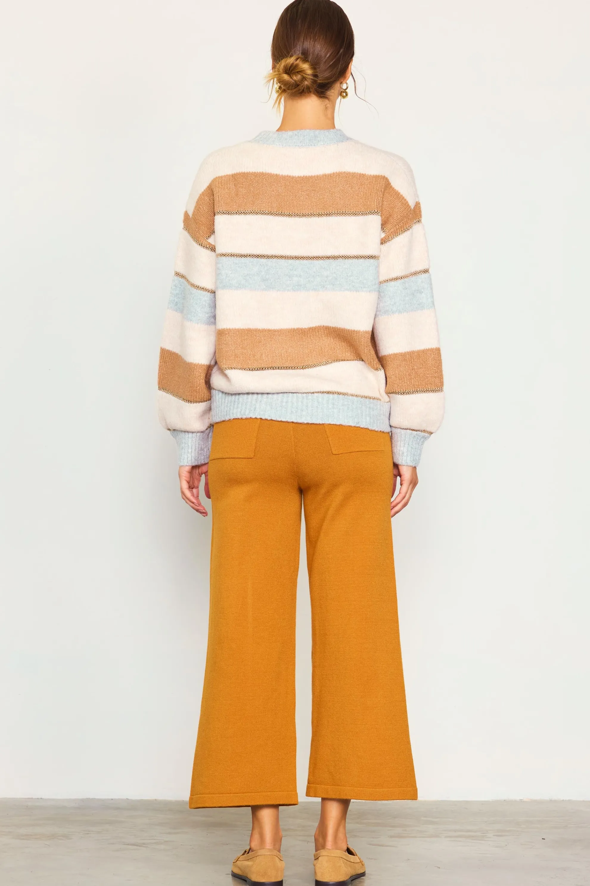 Lurex Stripe Oversized Sweater