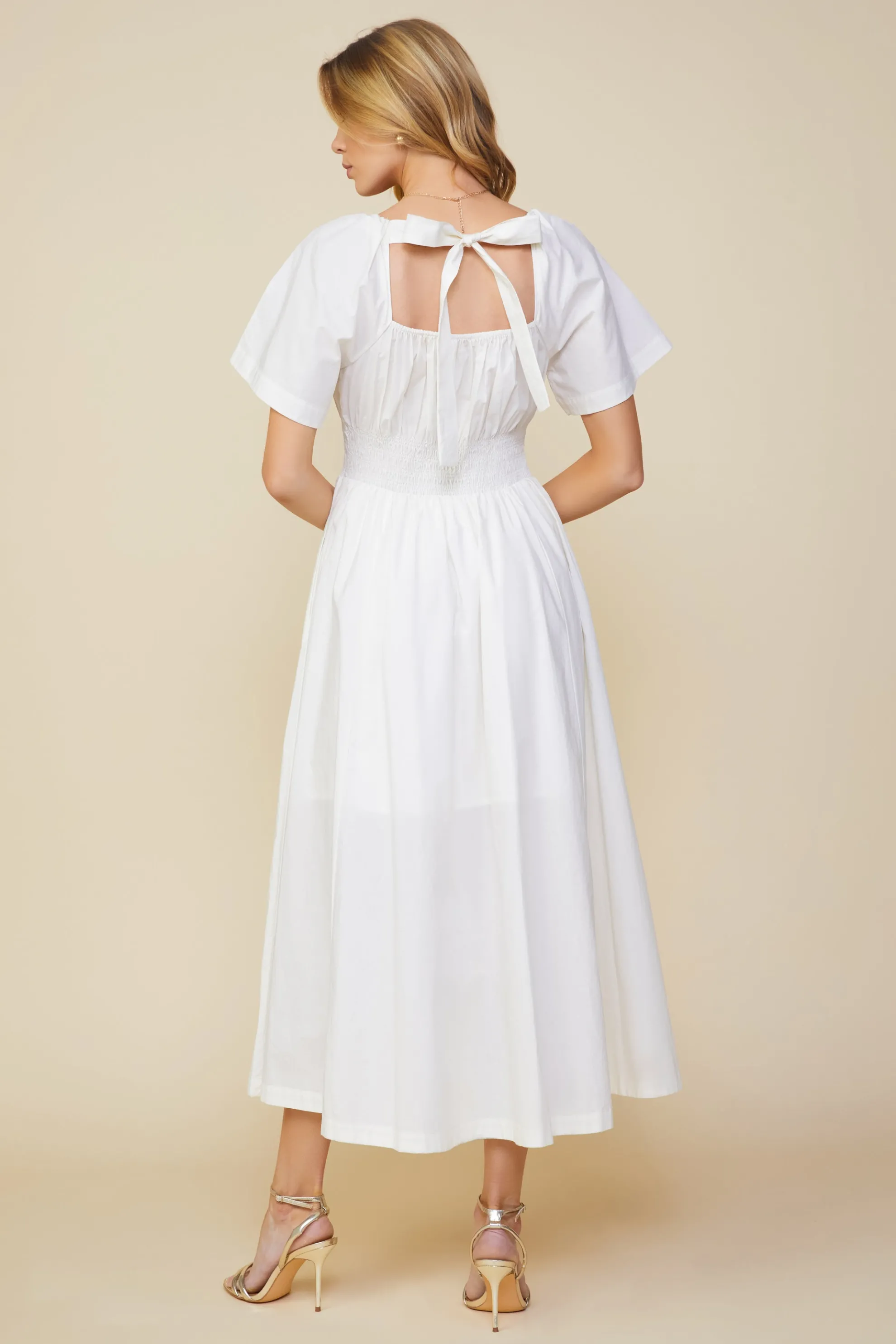 Andrea Poplin Midi Dress