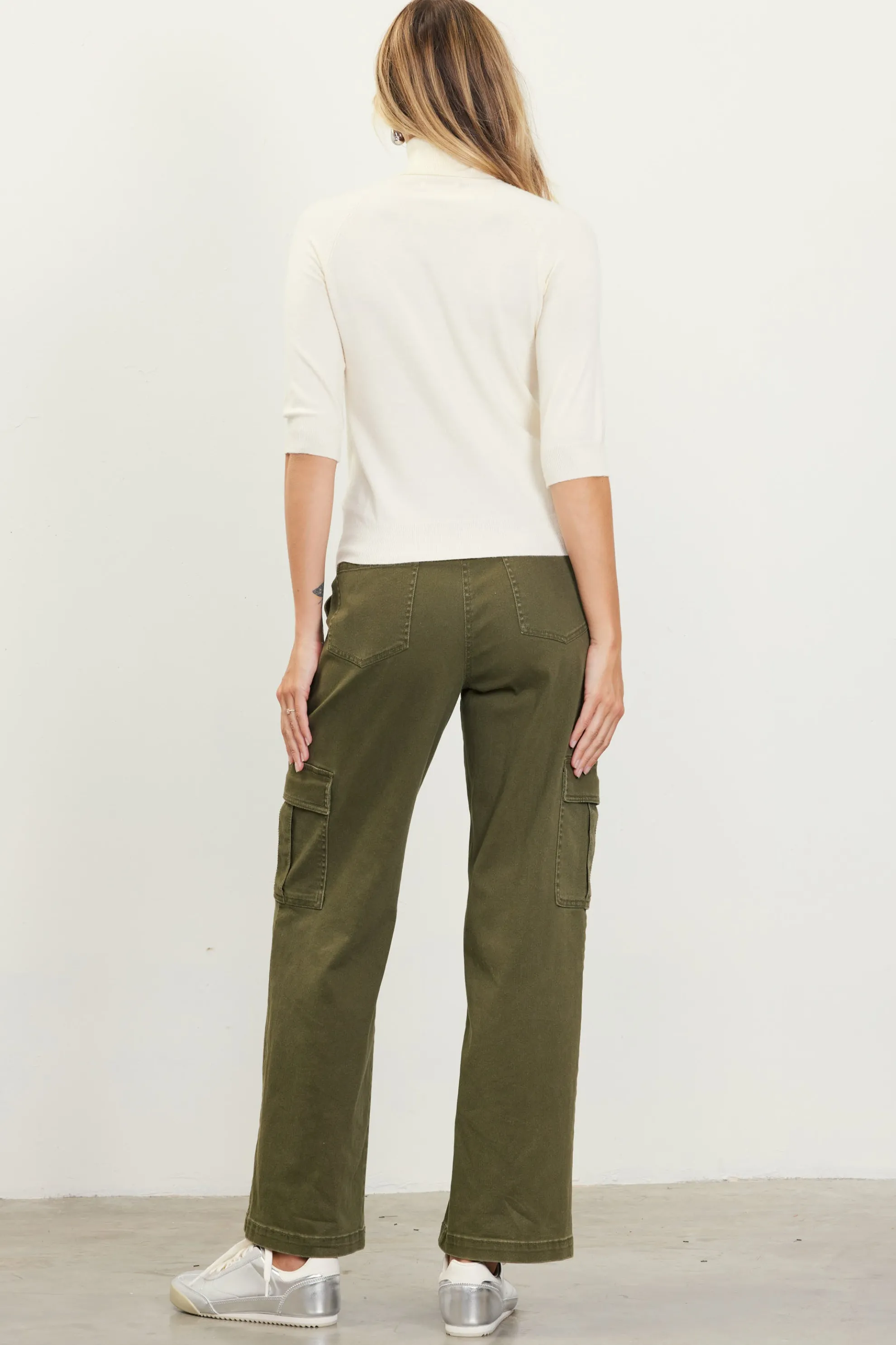 Turtleneck Three Quarter Sleeve Sweater