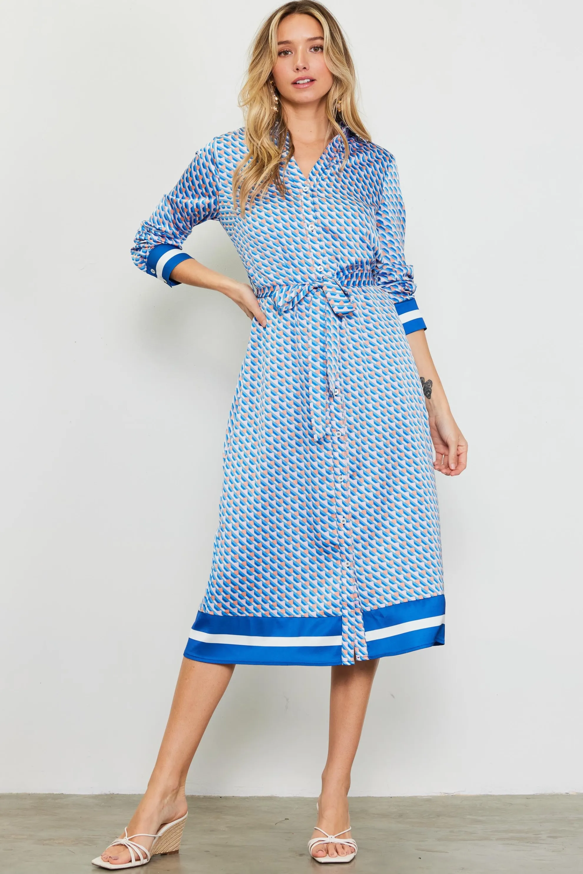 Livia Bandana Print Shirt Dress
