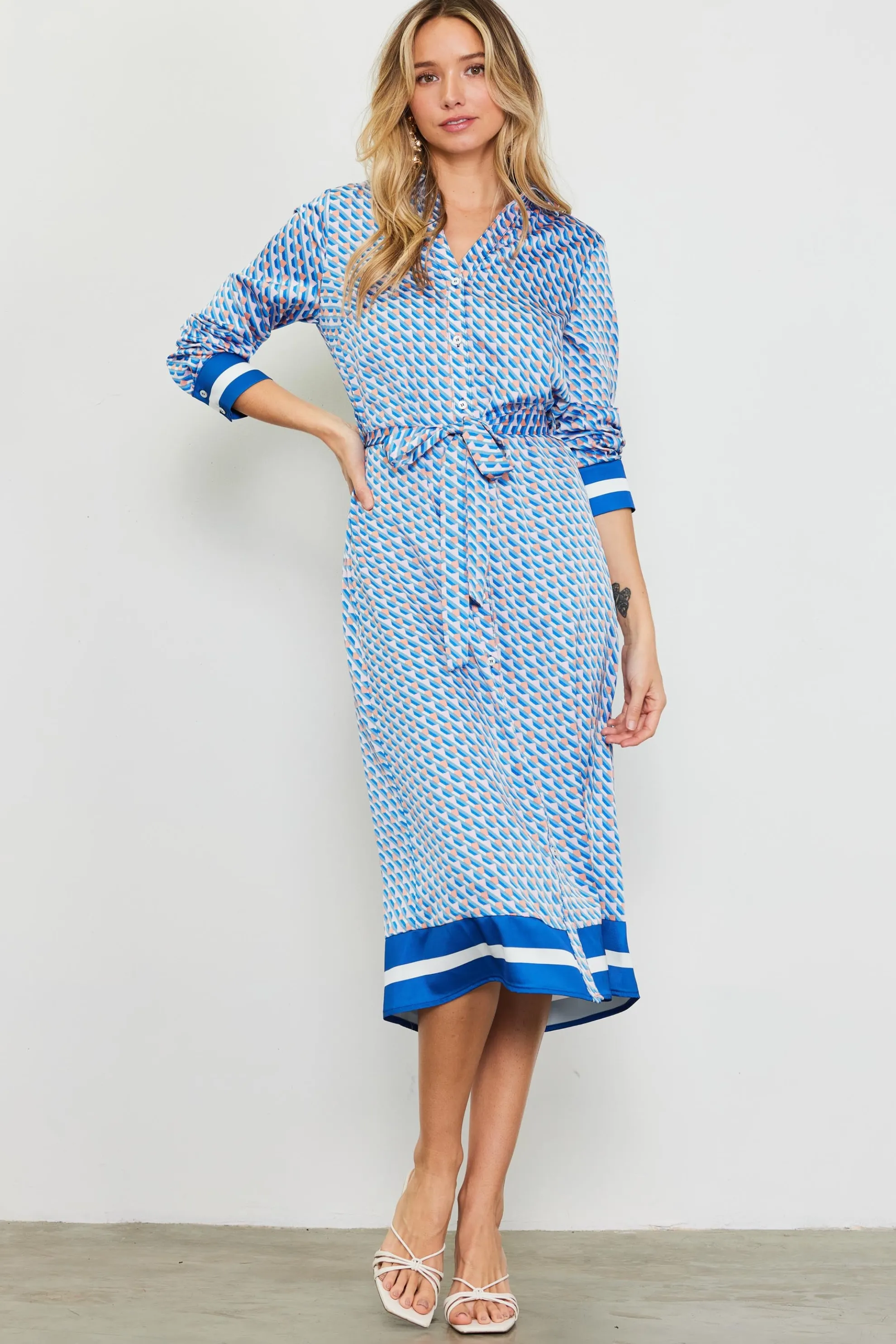 Livia Bandana Print Shirt Dress