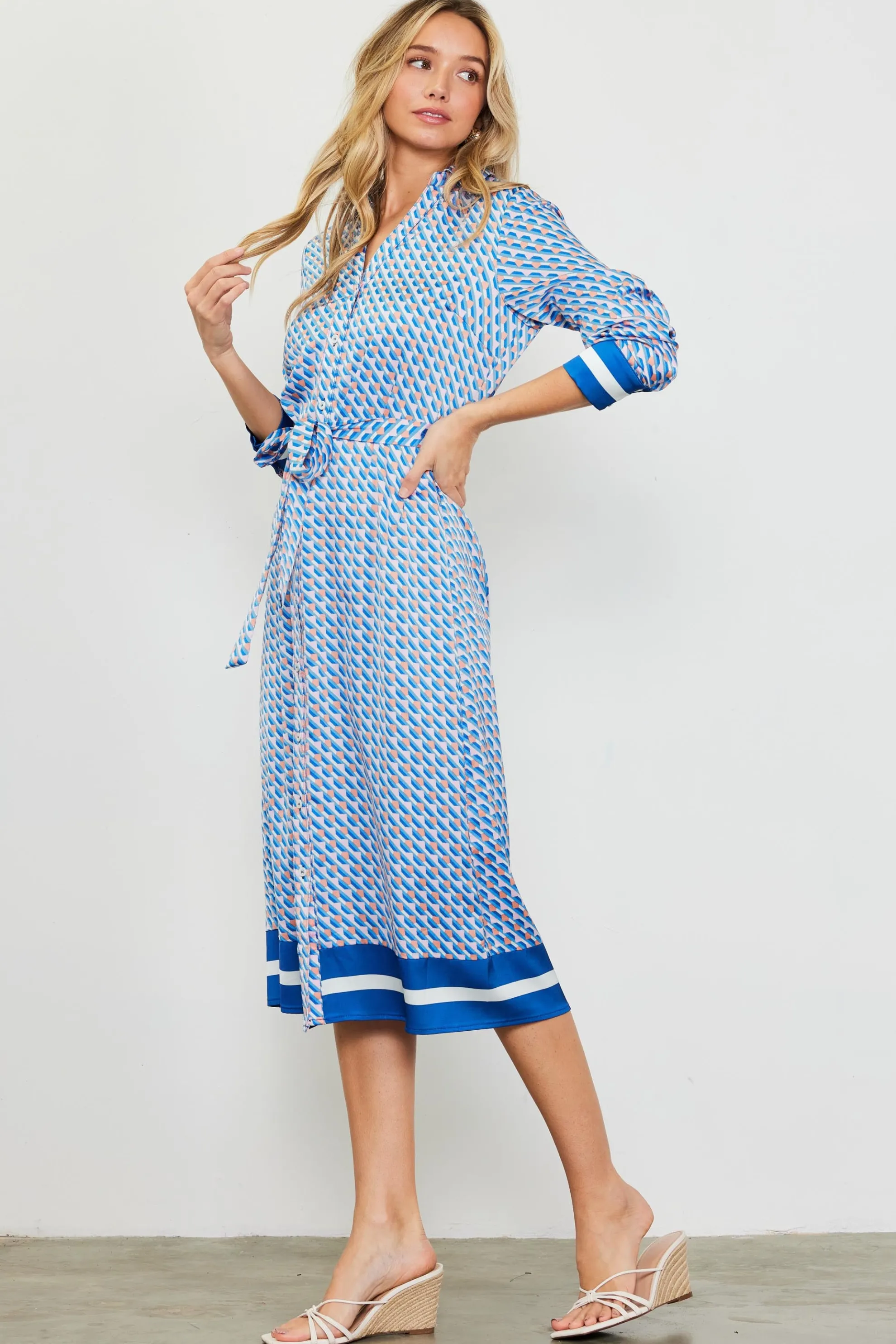 Livia Bandana Print Shirt Dress