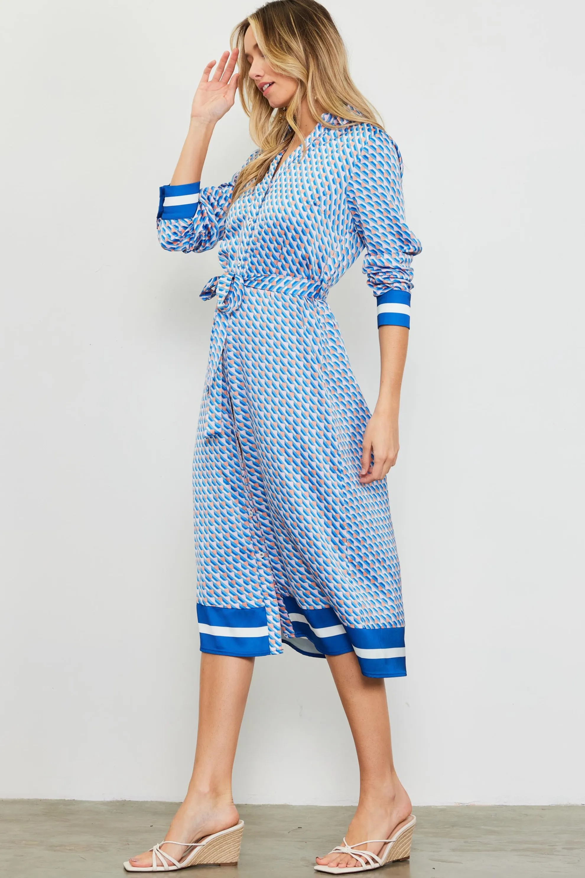 Livia Bandana Print Shirt Dress