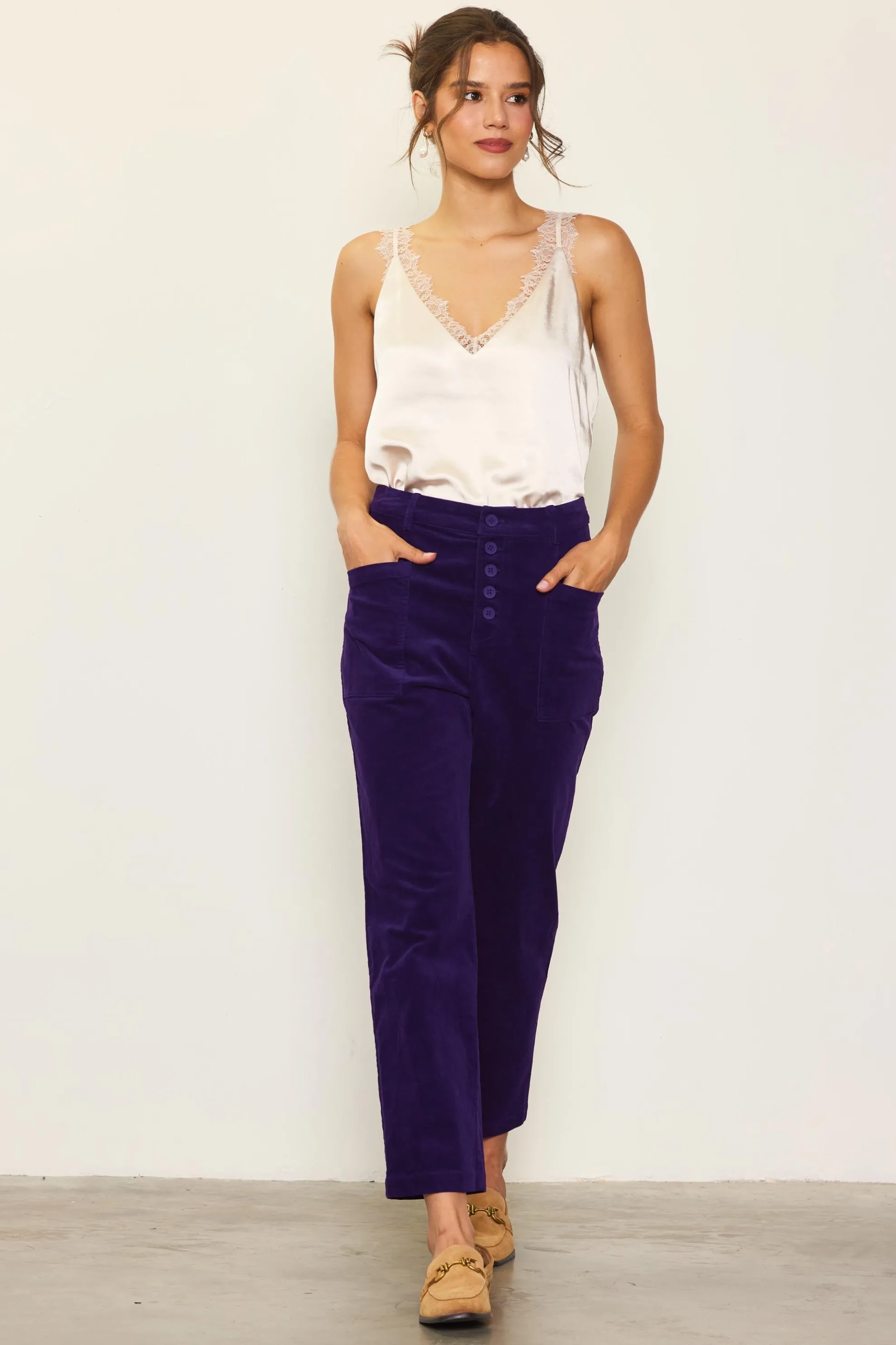 High Waisted Corduroy Pants