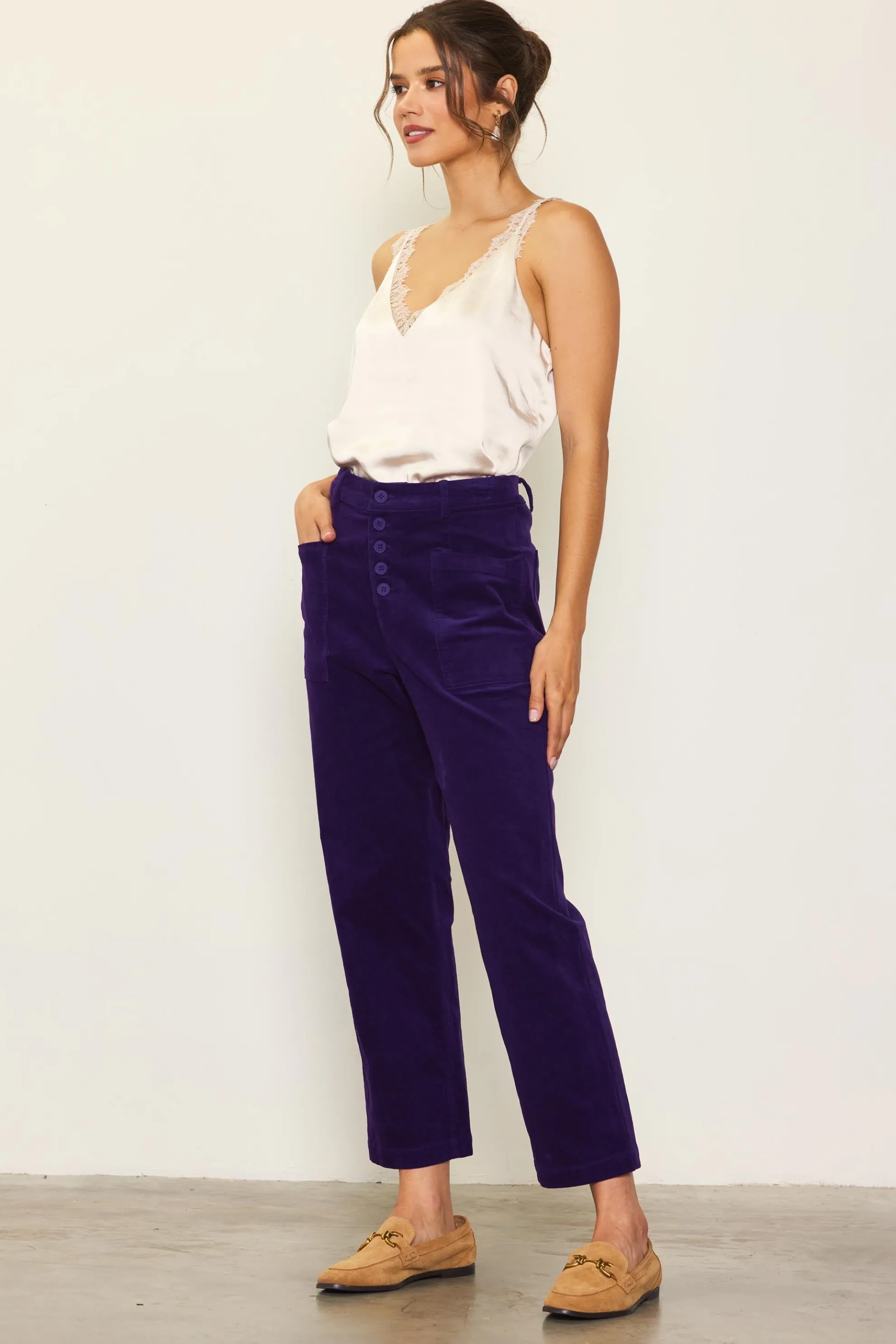 High Waisted Corduroy Pants