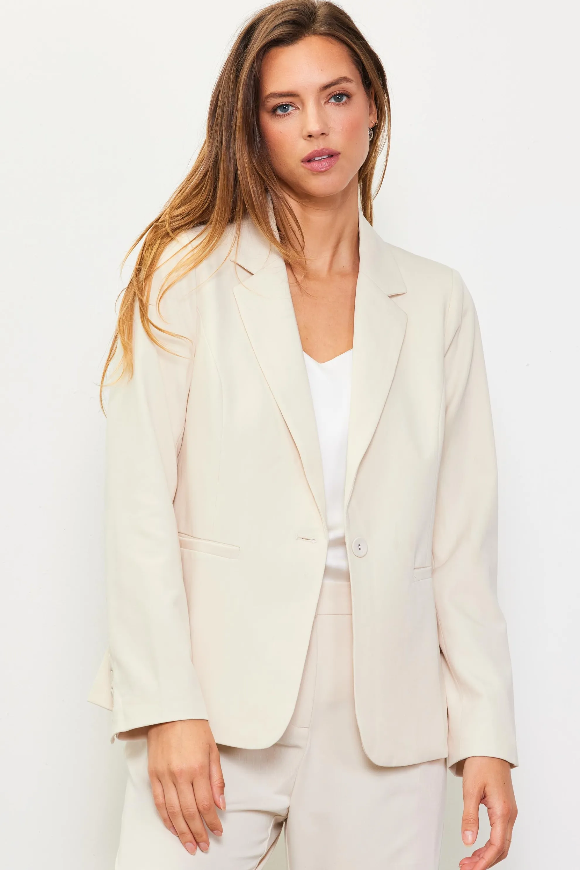 Tailored Single Button Blazer