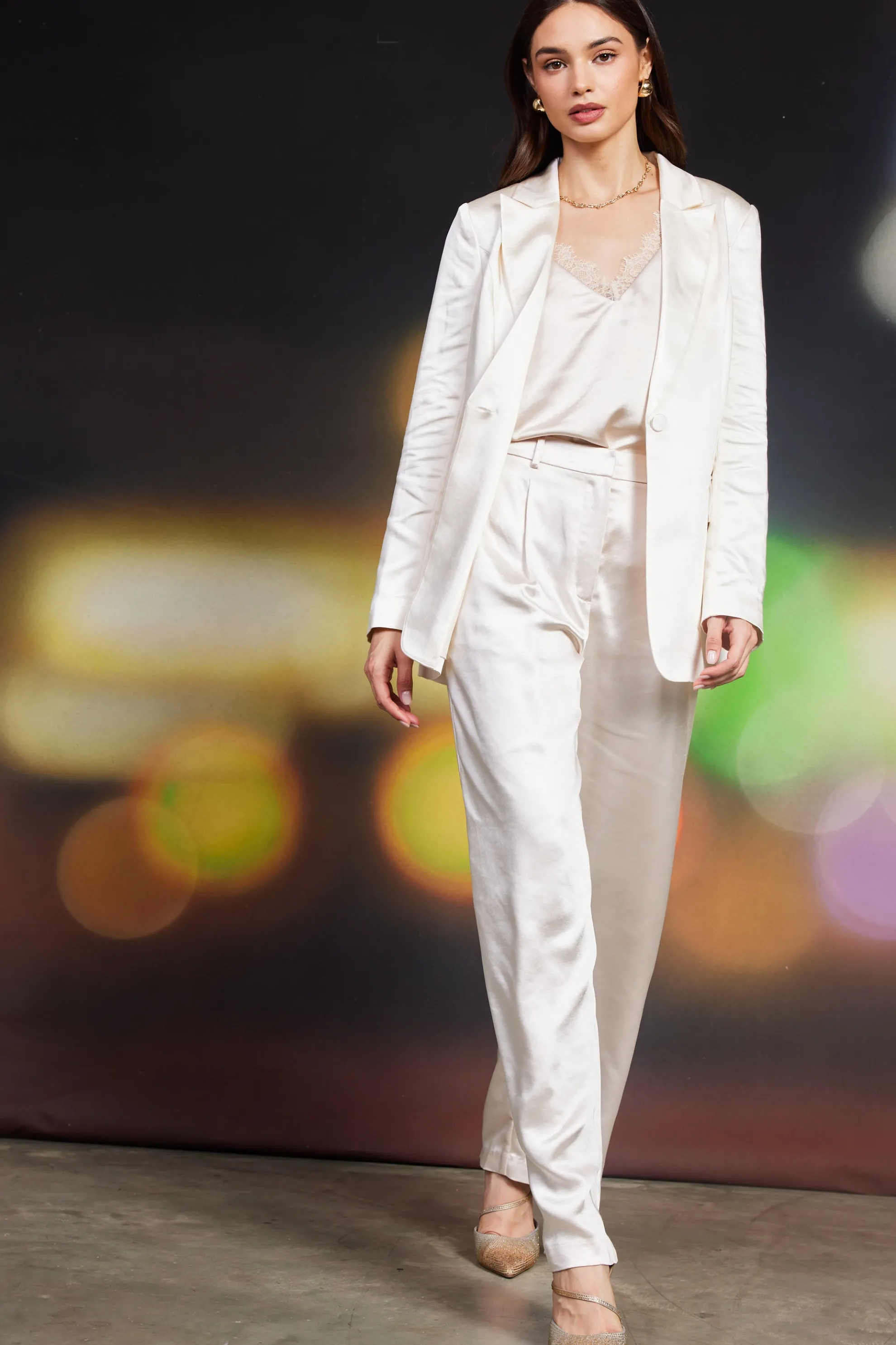 Satin Tailored Blazer