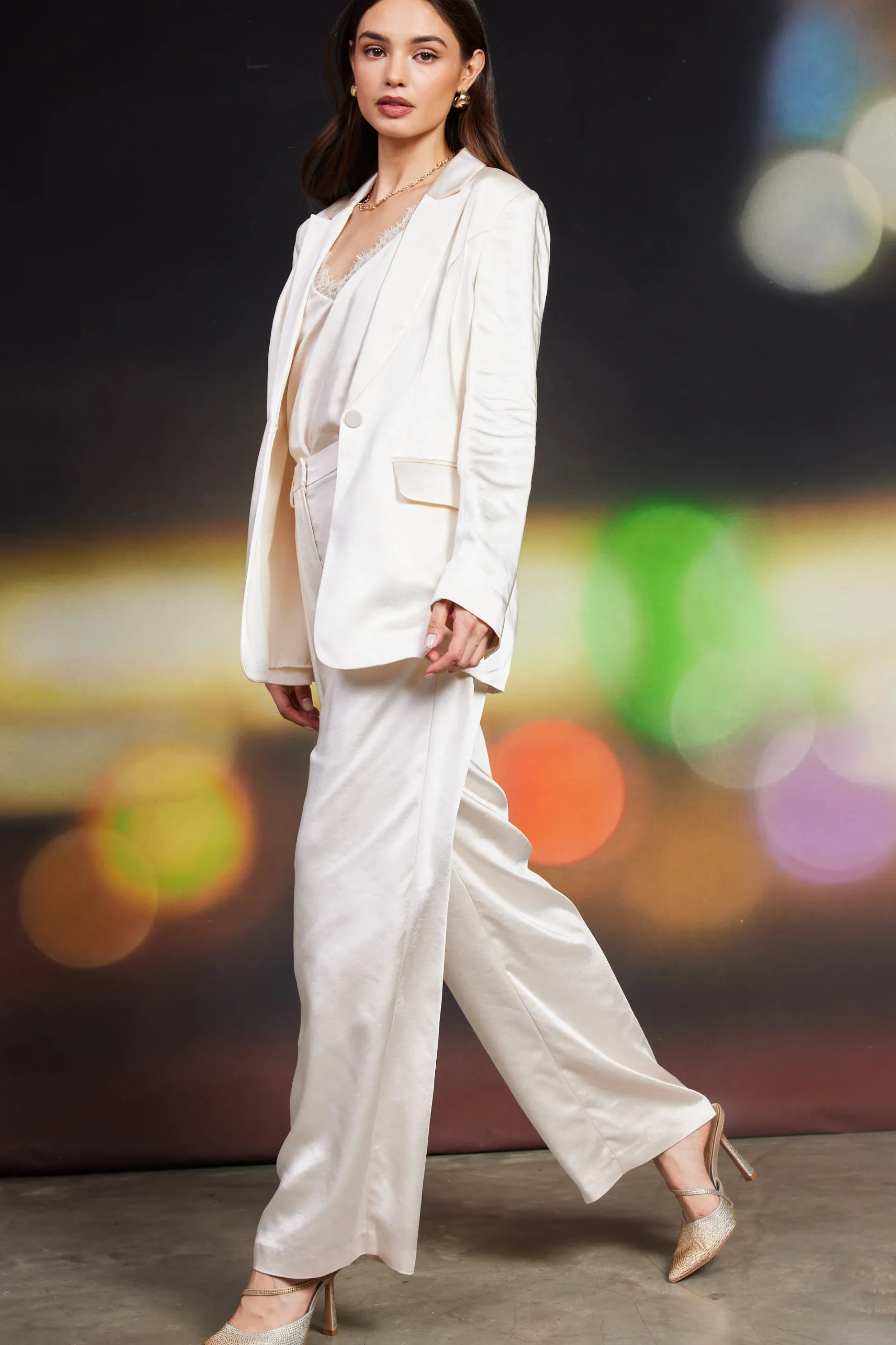 Satin Tailored Blazer