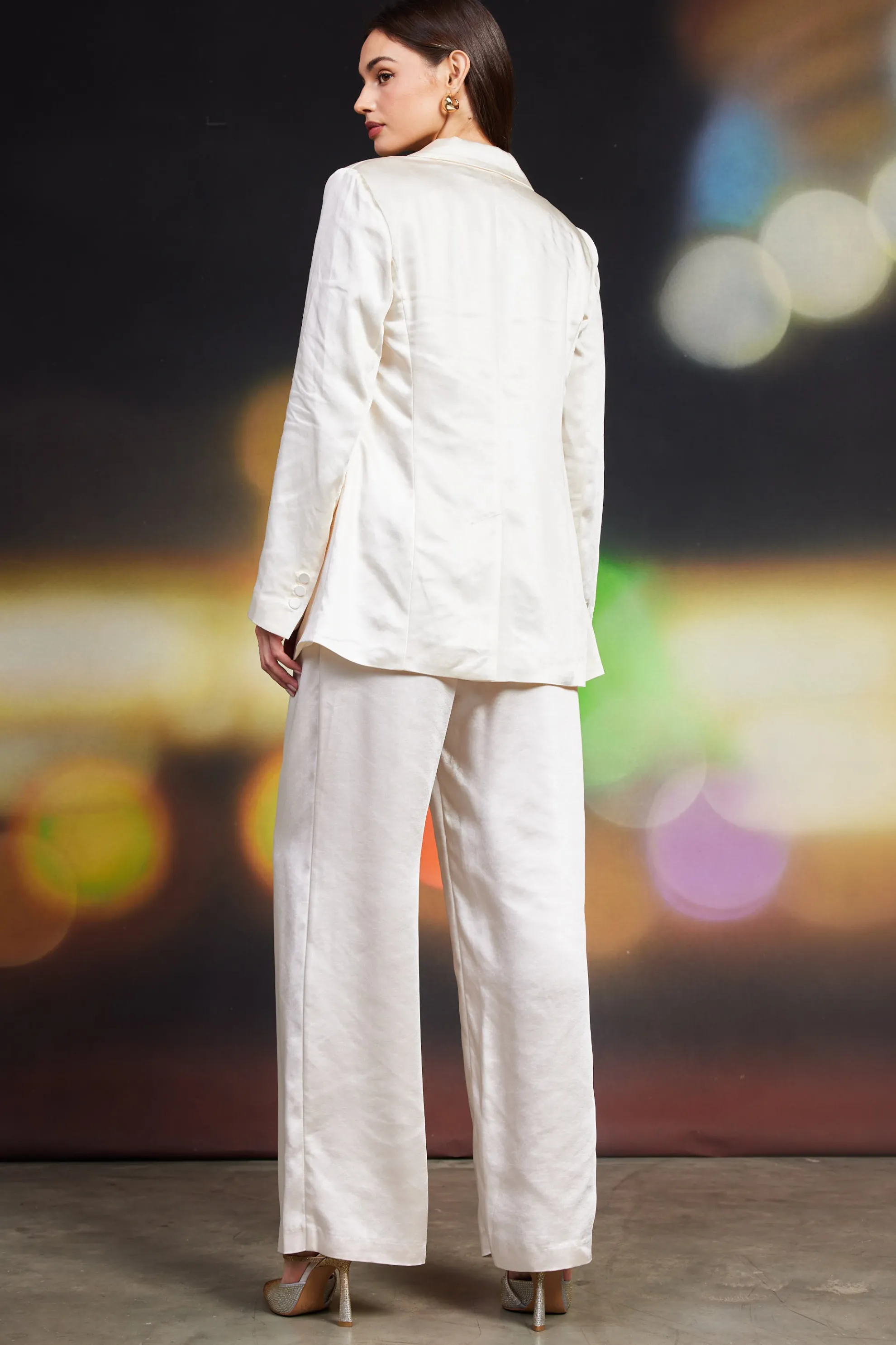 Satin Tailored Blazer