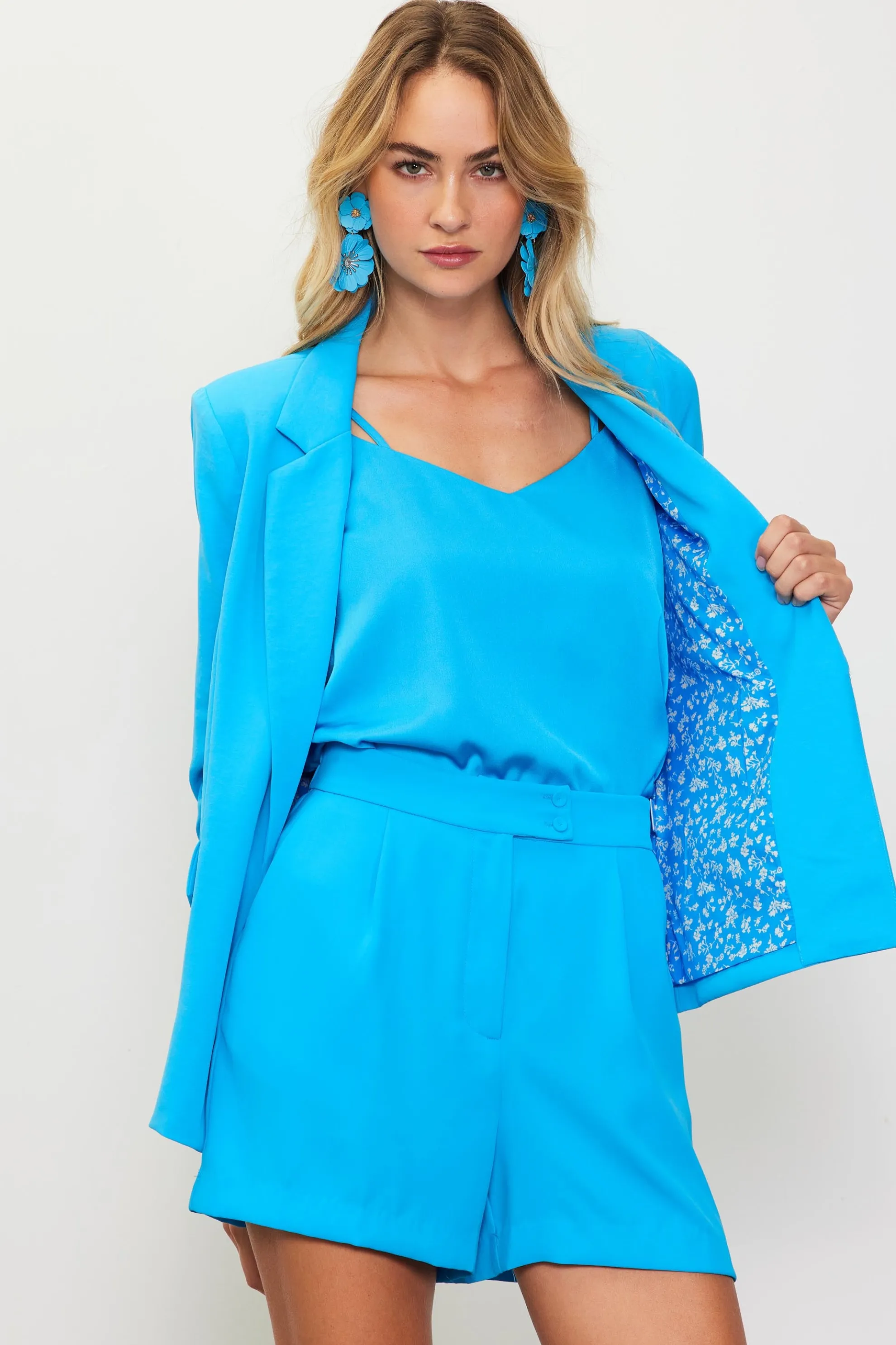 Recycled Shirred Sleeve Blazer