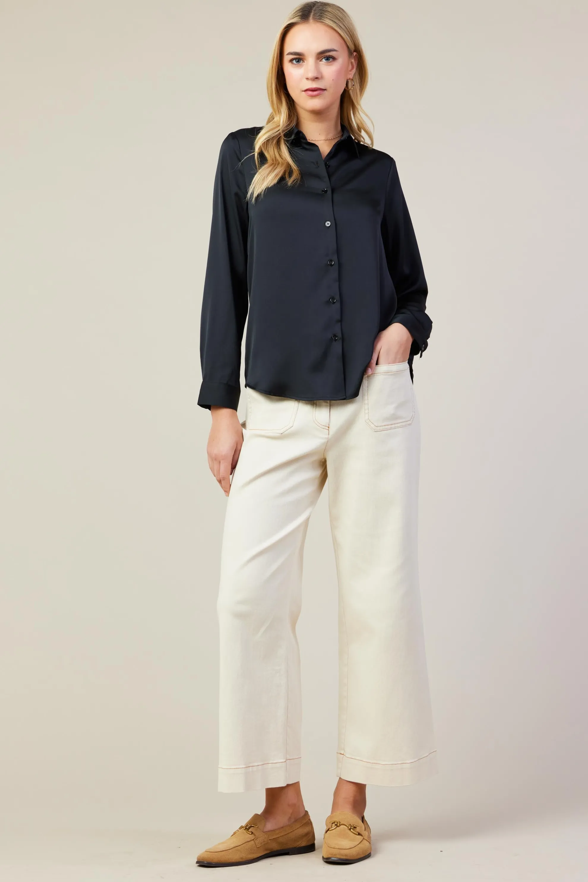 Recycled Classic Button Down Top