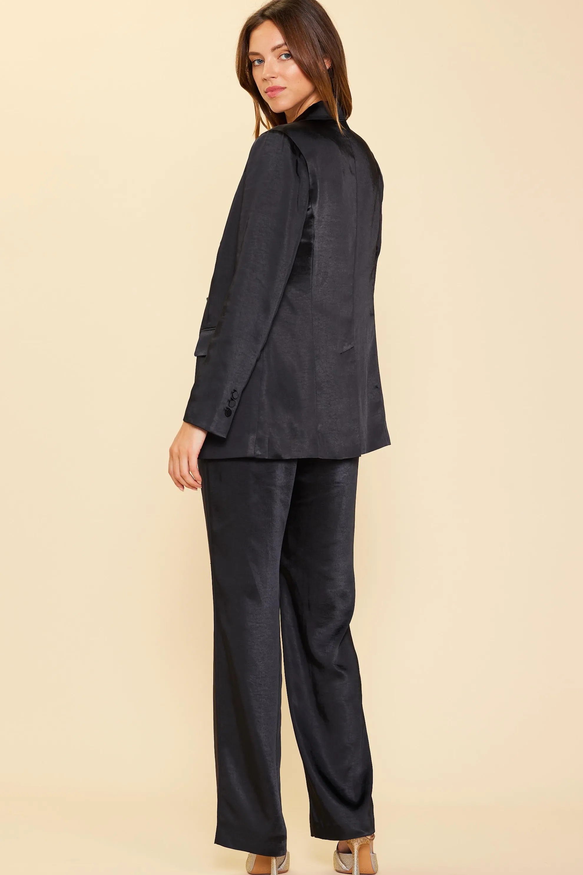 Satin Tailored Blazer