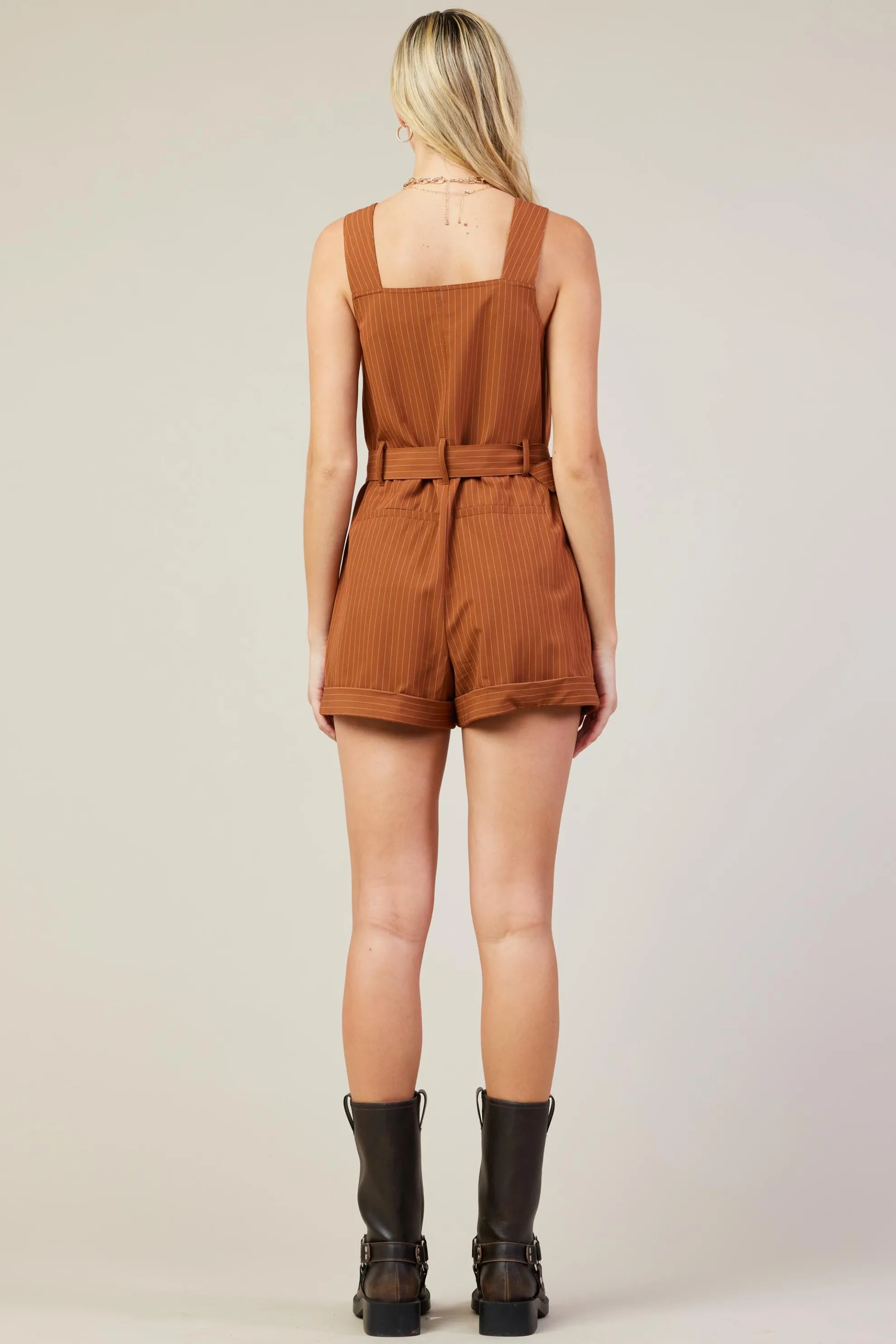 Pinstripe Buttondown Romper