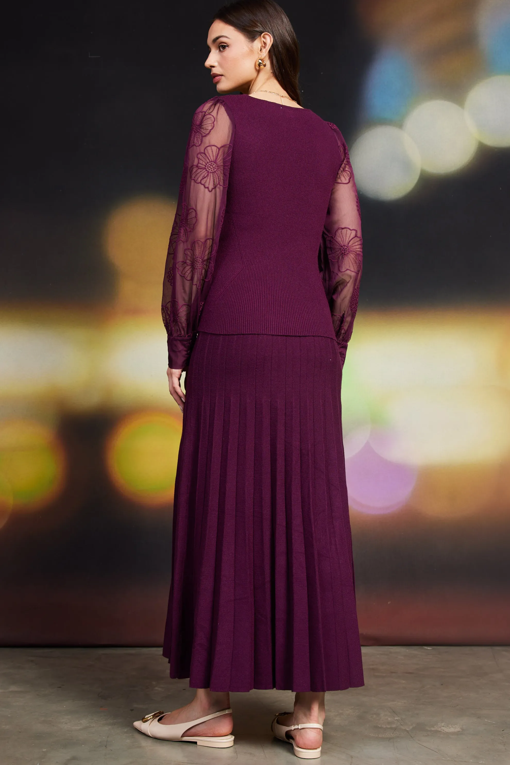 Rowan Sweater Floral Embroidery Sleeves