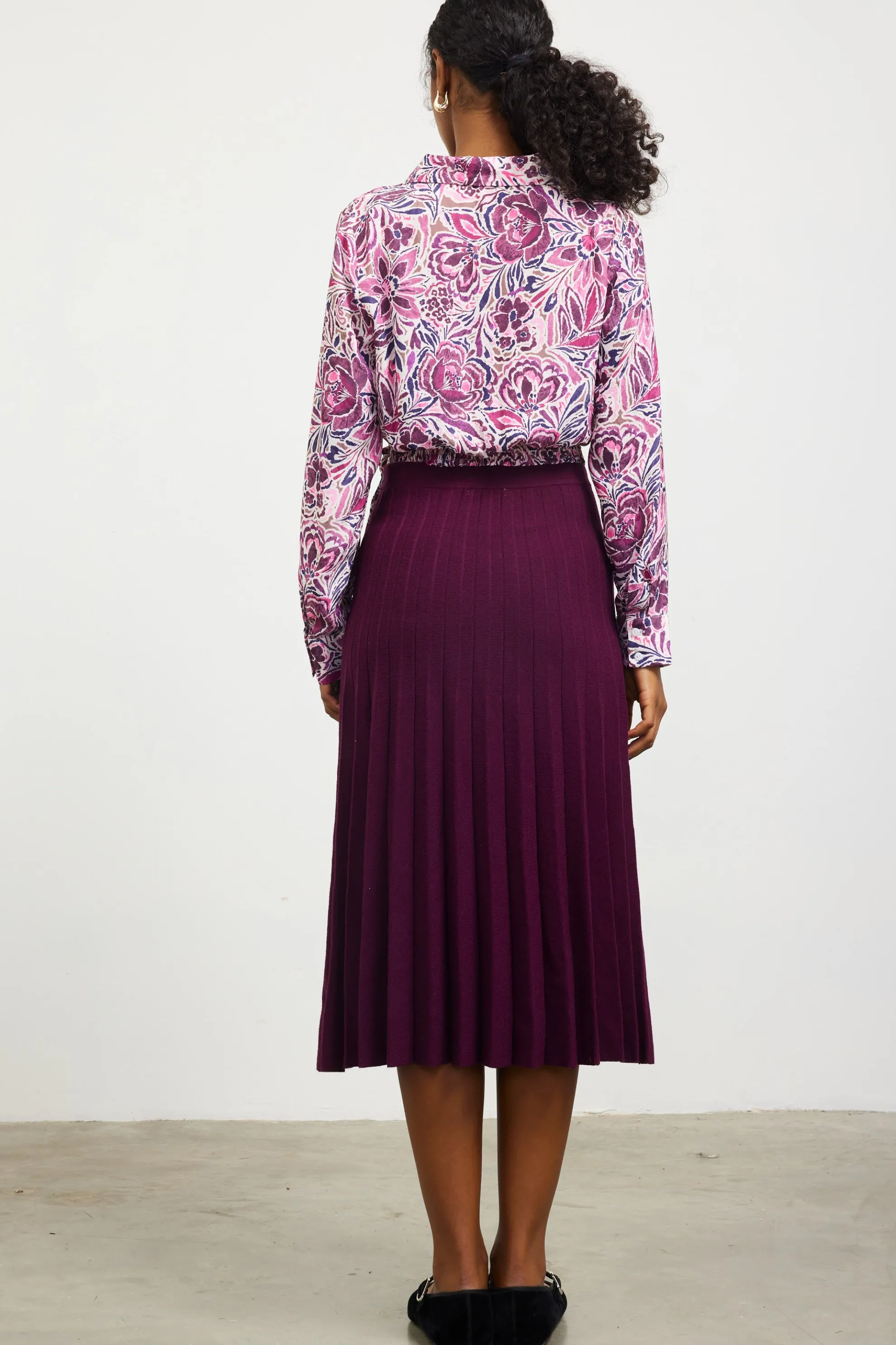 Floral Print Waist Self Tie Top