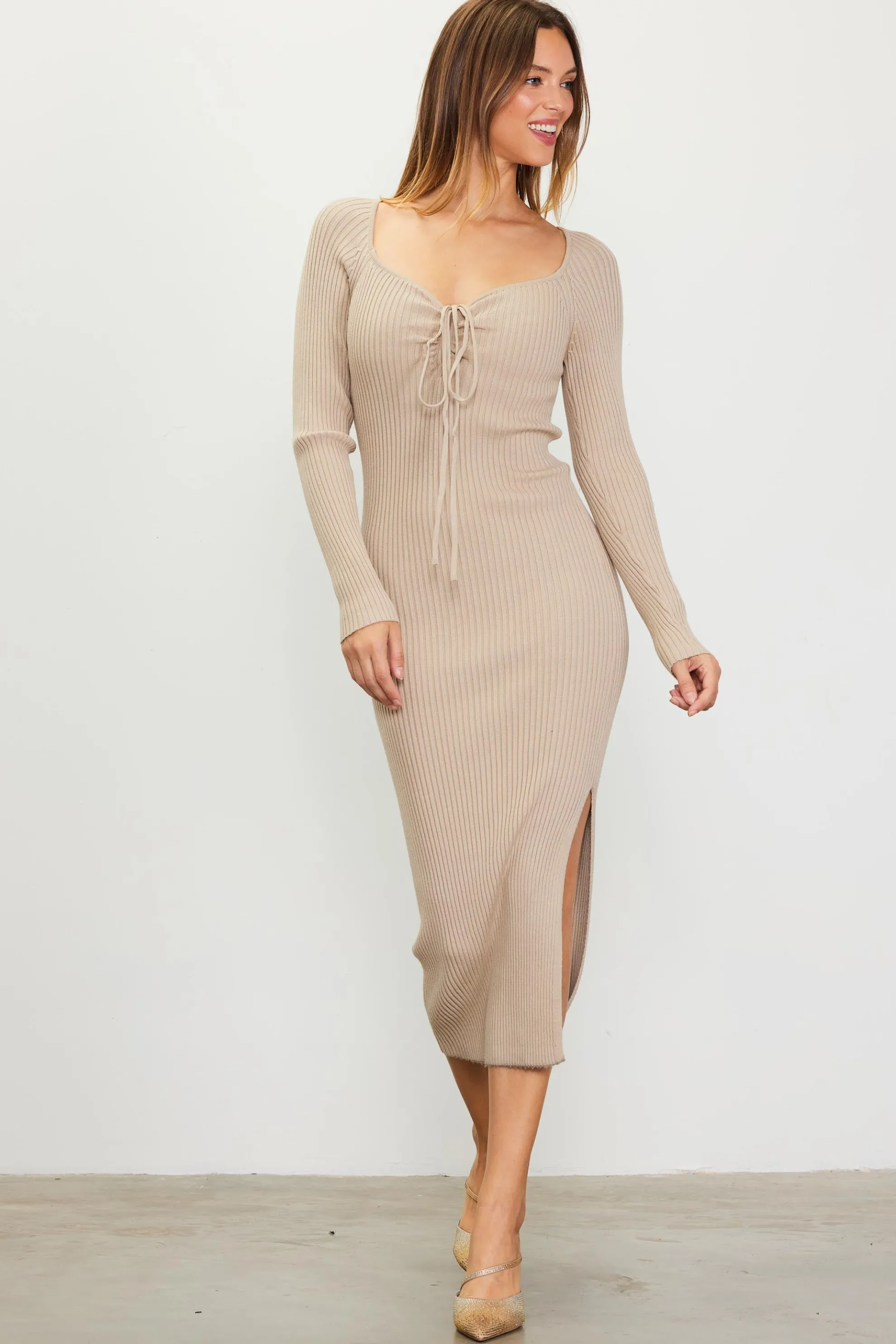 Ribbed Sweater Dress