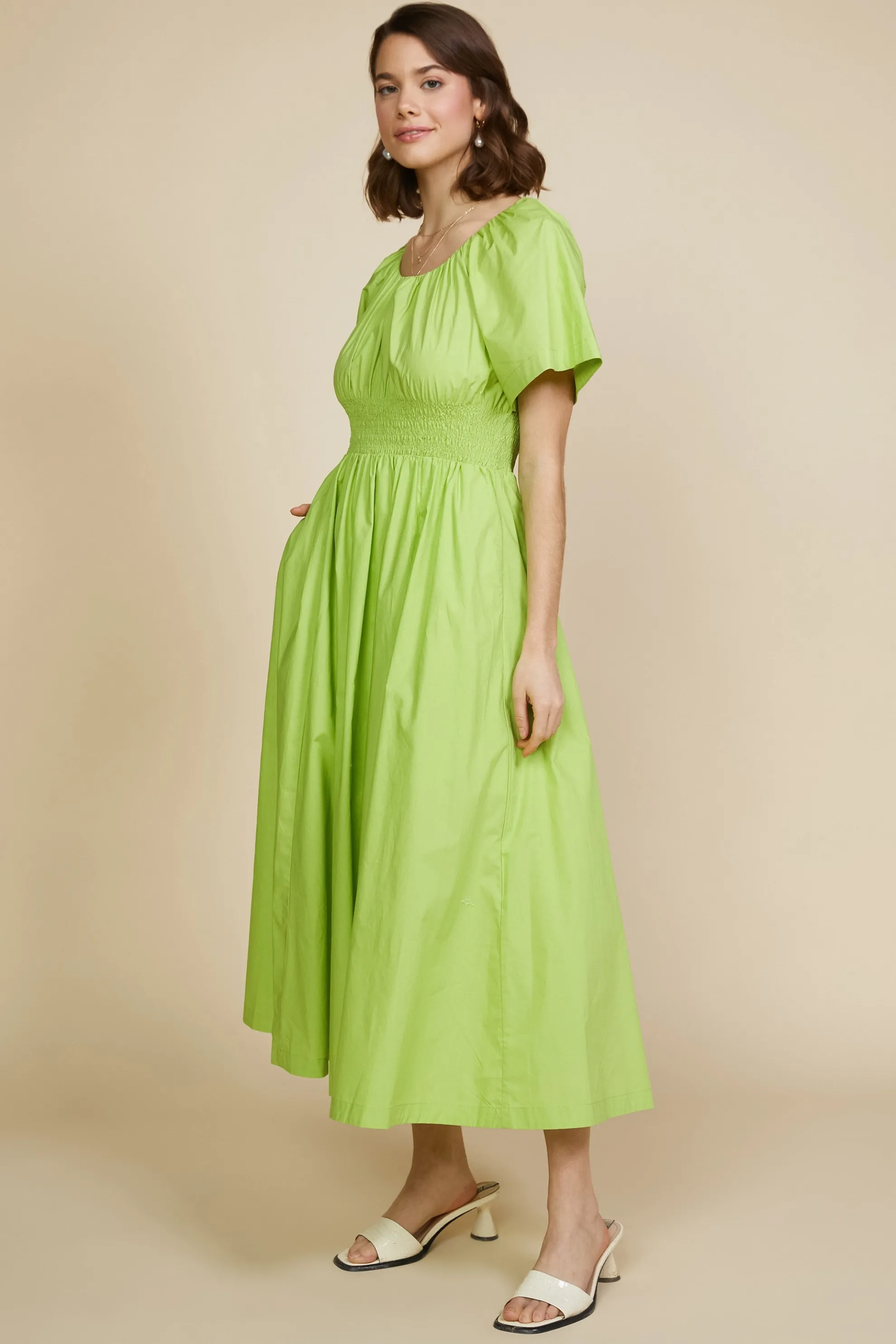 Andrea Poplin Midi Dress